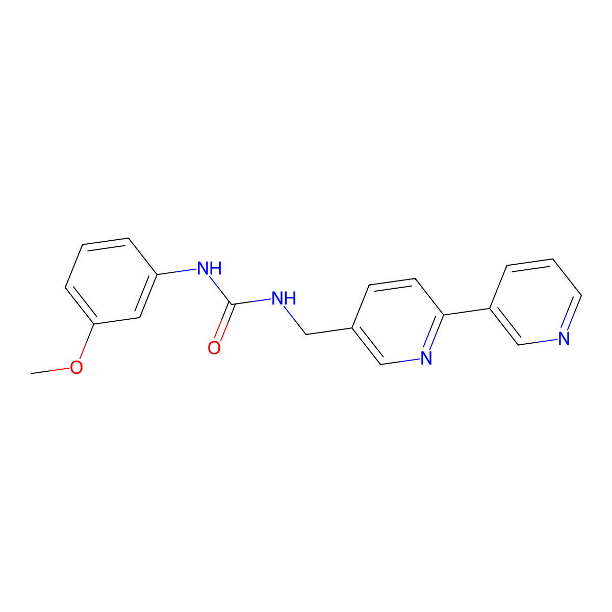 1-([2,3'-Bipyridin]-5-ylmethyl)-3-(3-methoxyphenyl)urea molecular structure, CAS 2034449-79-9