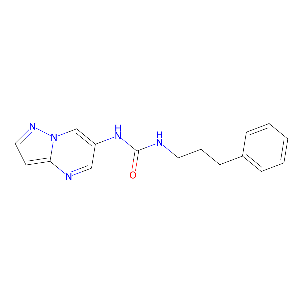 1-(3-Phenylpropyl)-3-(pyrazolo[1,5-a]pyrimidin-6-yl)urea molecular structure, CAS 2034449-80-2
