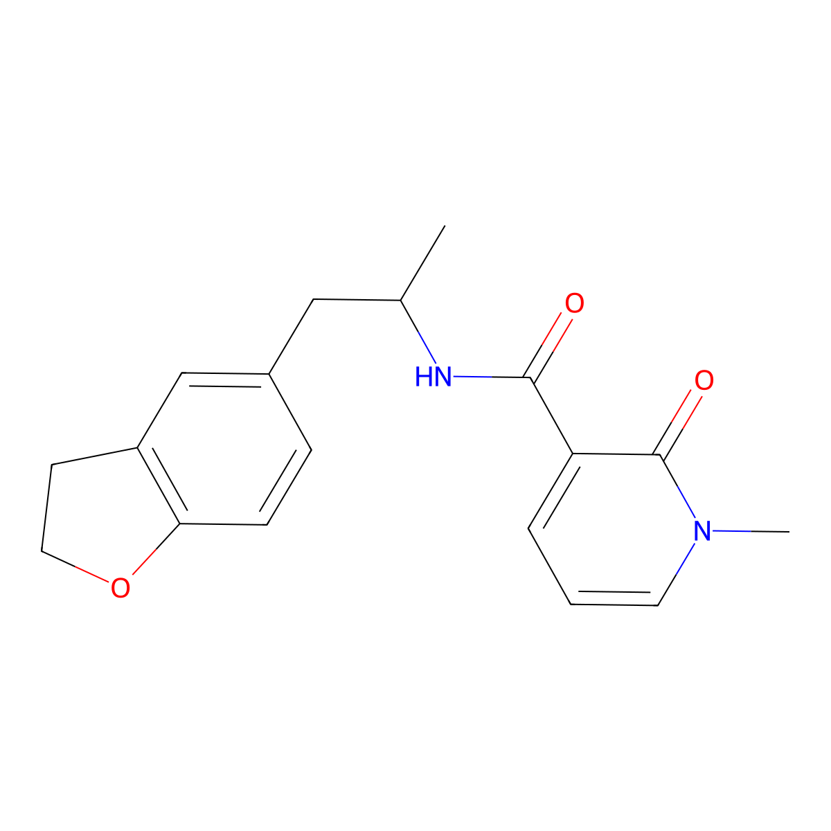 N-(1-(2,3-dihydrobenzofuran-5-yl)propan-2-yl)-1-methyl-2-oxo-1,2-dihydropyridine-3-carboxamide molecular structure, CAS 2034449-82-4