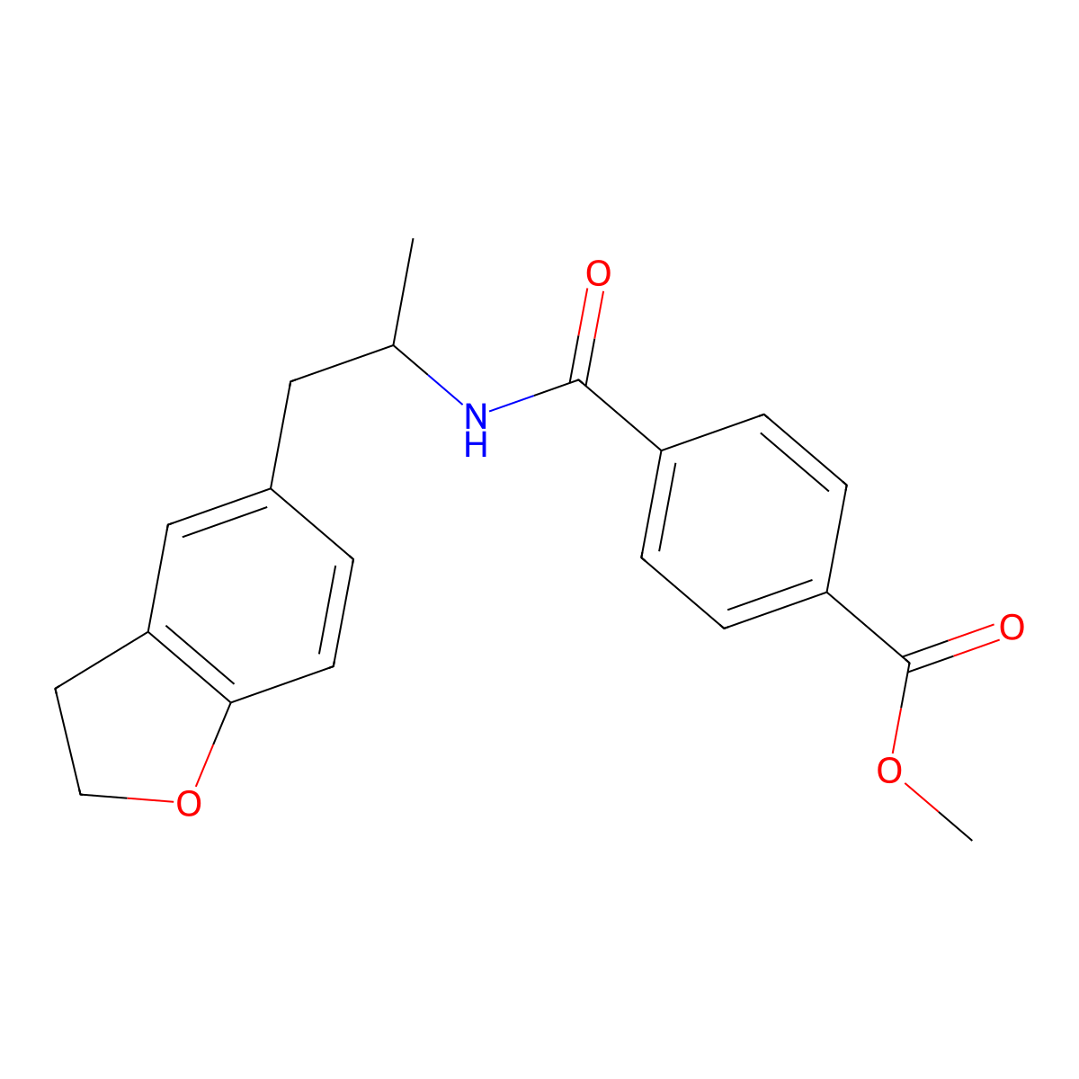 Methyl 4-((1-(2,3-dihydrobenzofuran-5-yl)propan-2-yl)carbamoyl)benzoate molecular structure, CAS 2034449-99-3