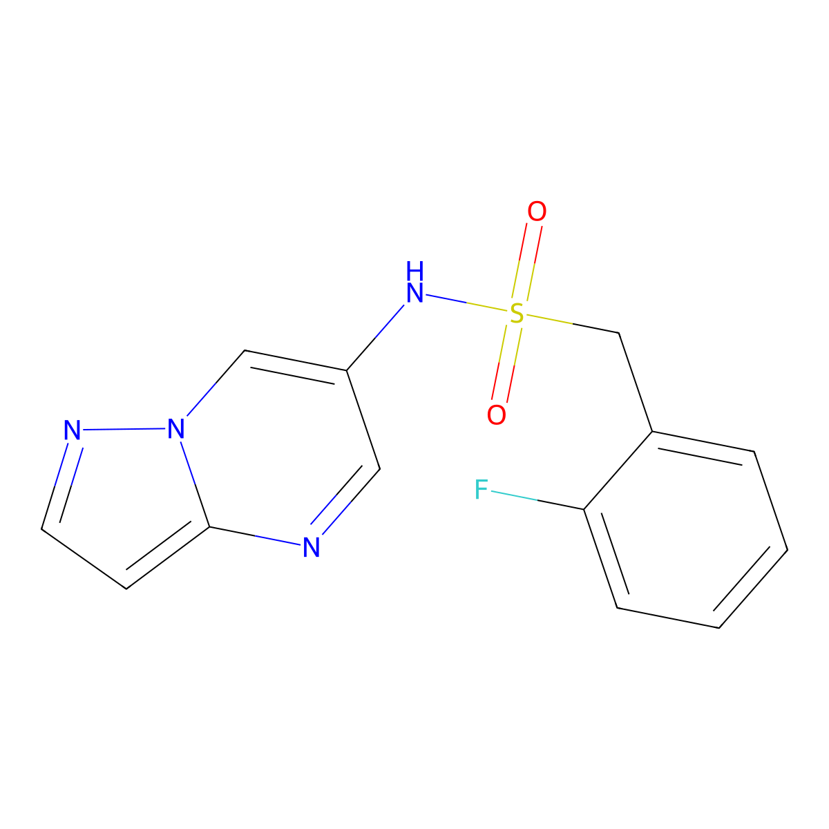 1-(2-fluorophenyl)-N-{pyrazolo[1,5-a]pyrimidin-6-yl}methanesulfonamide molecular structure, CAS 2034450-04-7