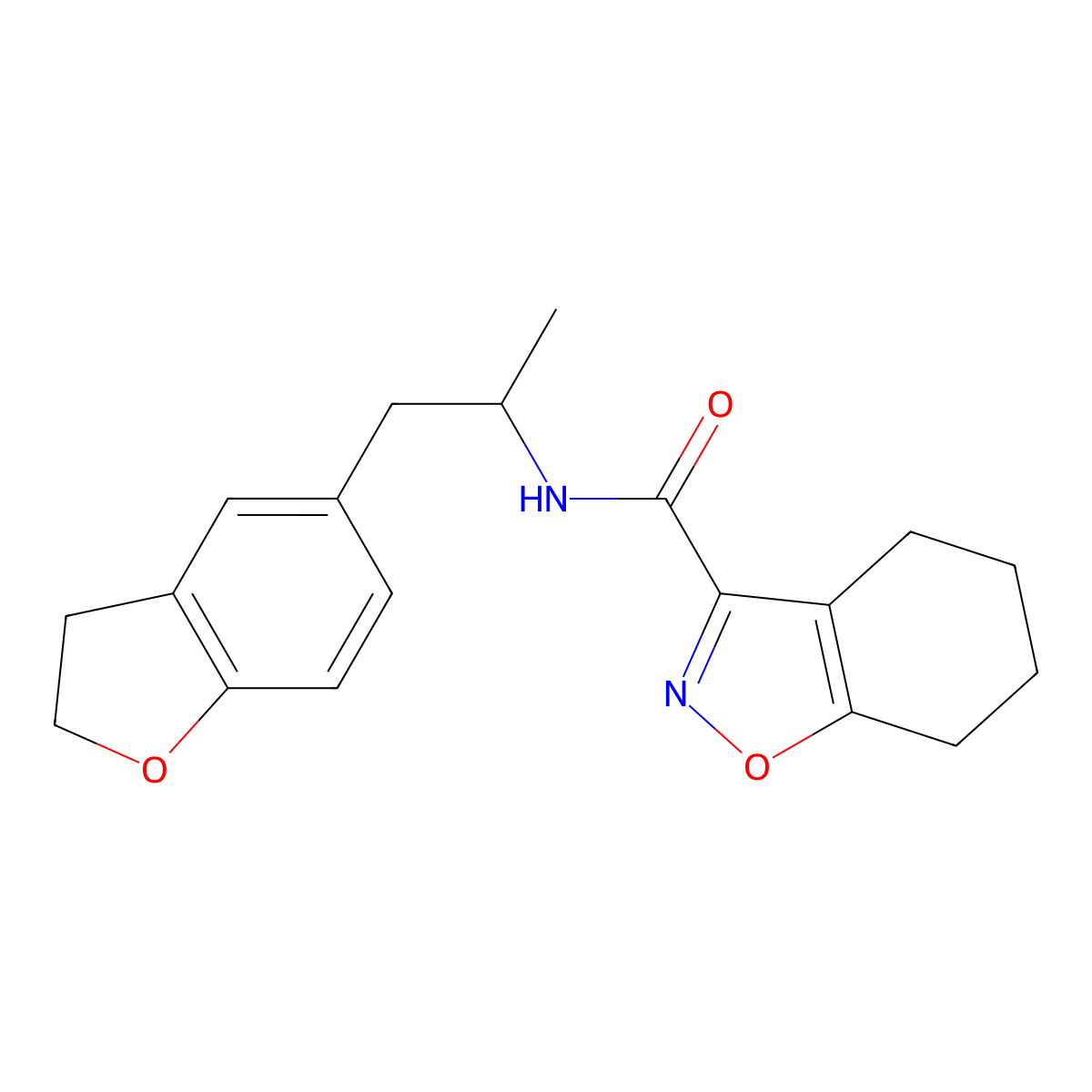 N-(1-(2,3-dihydrobenzofuran-5-yl)propan-2-yl)-4,5,6,7-tetrahydrobenzo[d]isoxazole-3-carboxamide molecular structure, CAS 2034450-47-8