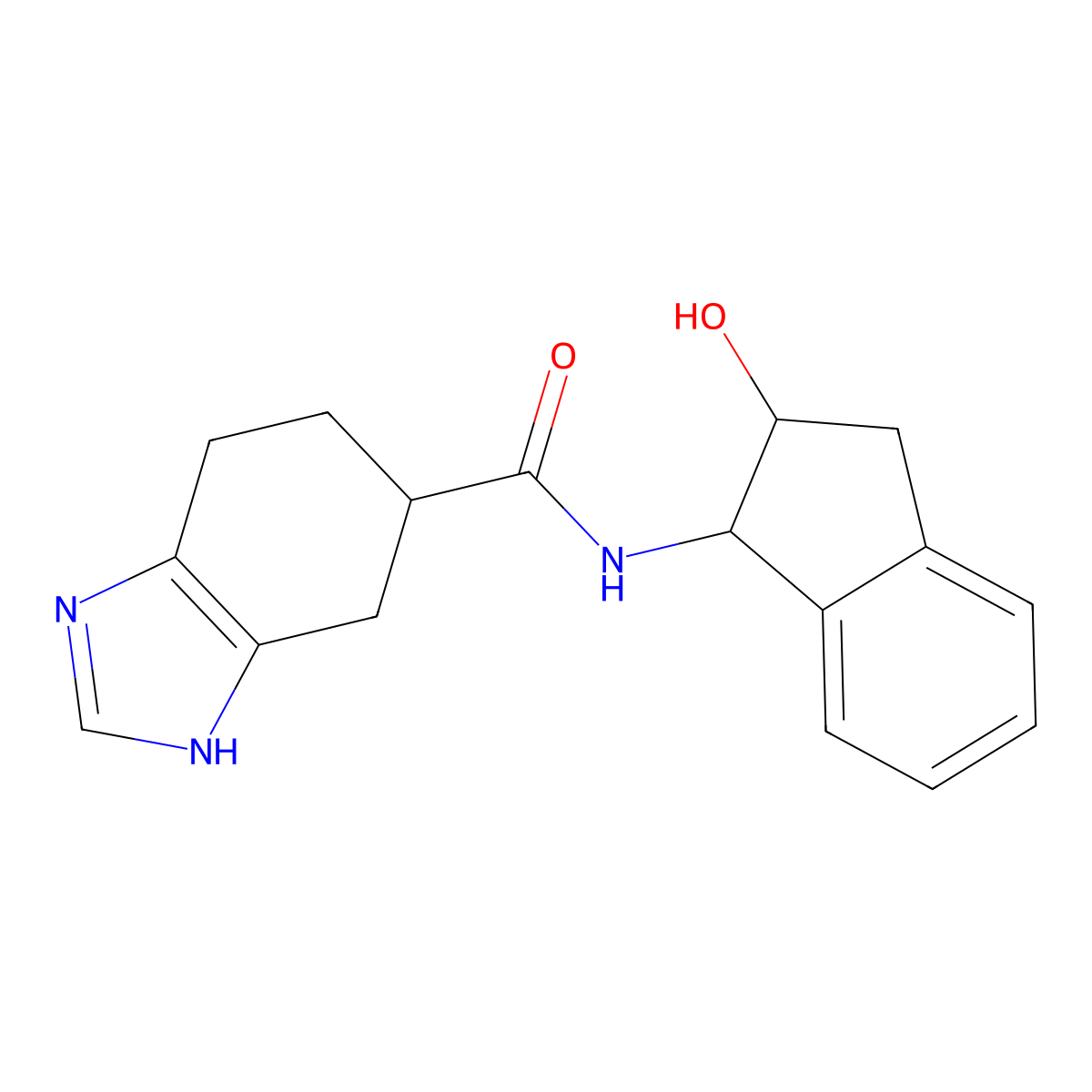 N-(2-hydroxy-2,3-dihydro-1H-inden-1-yl)-4,5,6,7-tetrahydro-1H-benzo[d]imidazole-5-carboxamide molecular structure, CAS 2034451-31-3