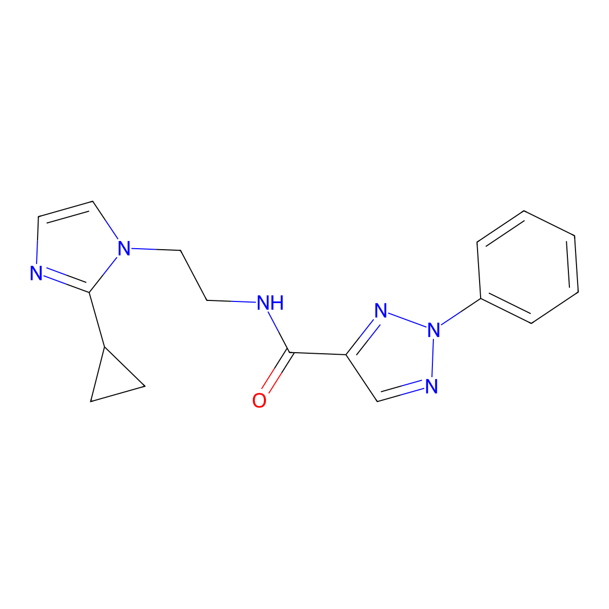 N-[2-(2-cyclopropyl-1H-imidazol-1-yl)ethyl]-2-phenyl-2H-1,2,3-triazole-4-carboxamide molecular structure, CAS 2034451-55-1