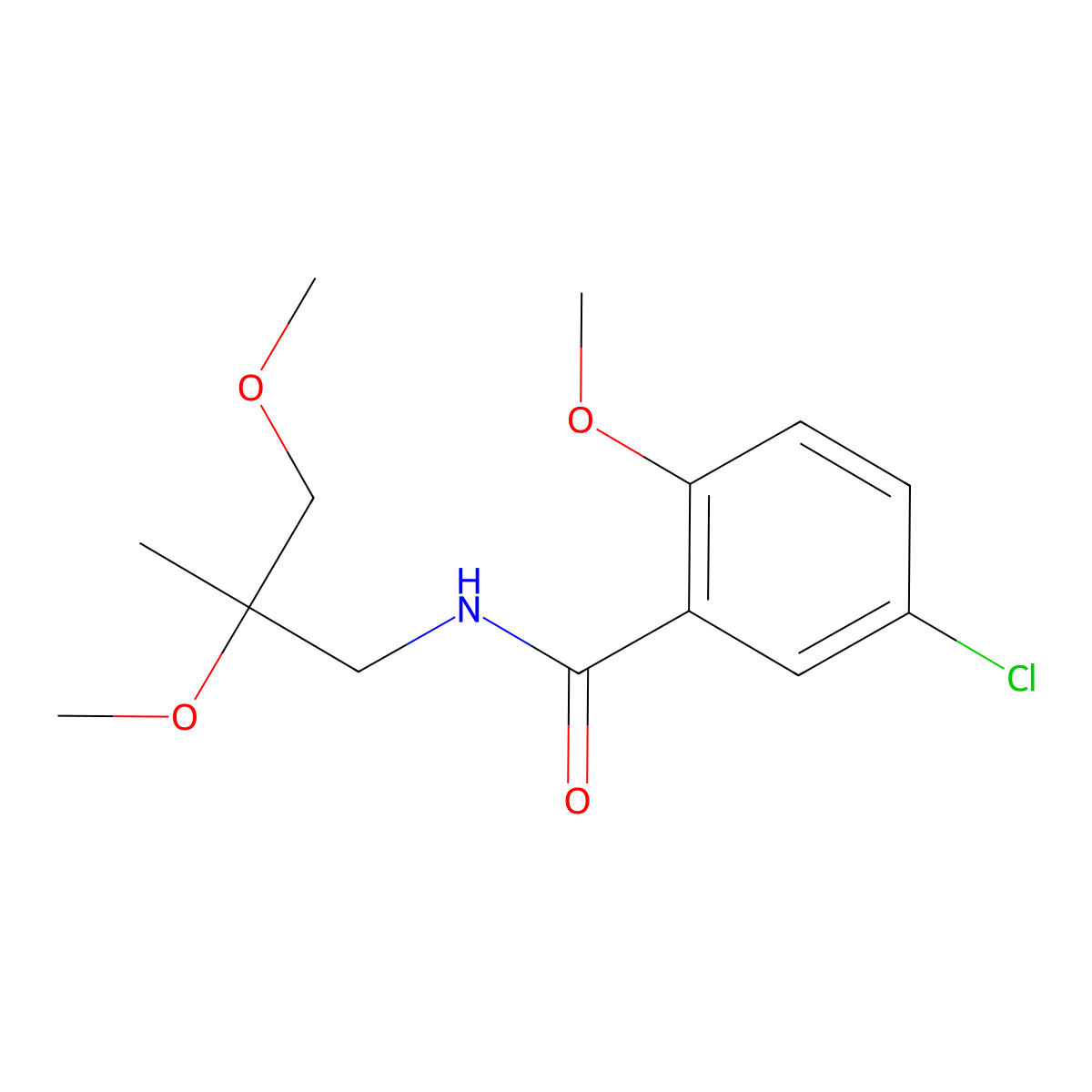 5-chloro-N-(2,3-dimethoxy-2-methylpropyl)-2-methoxybenzamide molecular structure, CAS 2034451-69-7