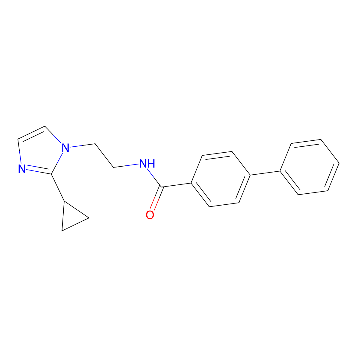 N-(2-(2-cyclopropyl-1H-imidazol-1-yl)ethyl)-[1,1'-biphenyl]-4-carboxamide molecular structure, CAS 2034451-75-5