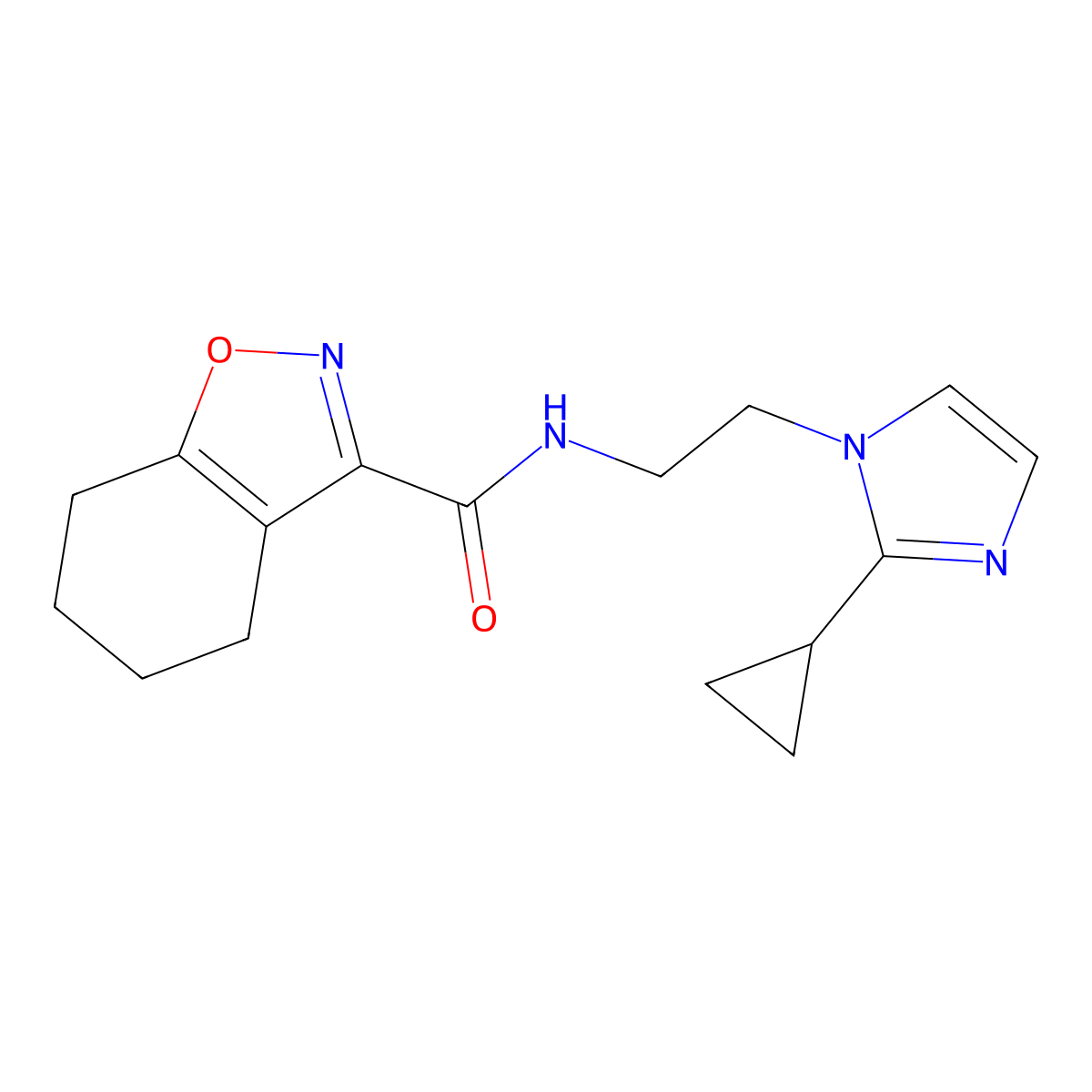 N-(2-(2-cyclopropyl-1H-imidazol-1-yl)ethyl)-4,5,6,7-tetrahydrobenzo[d]isoxazole-3-carboxamide molecular structure, CAS 2034452-25-8