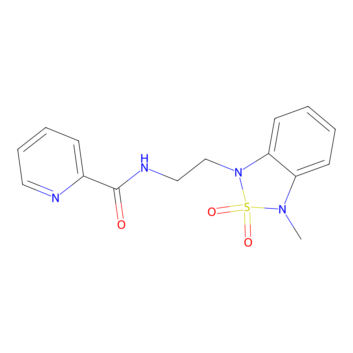 N-(2-(3-methyl-2,2-dioxidobenzo[c][1,2,5]thiadiazol-1(3H)-yl)ethyl)picolinamide molecular structure, CAS 2034452-79-2