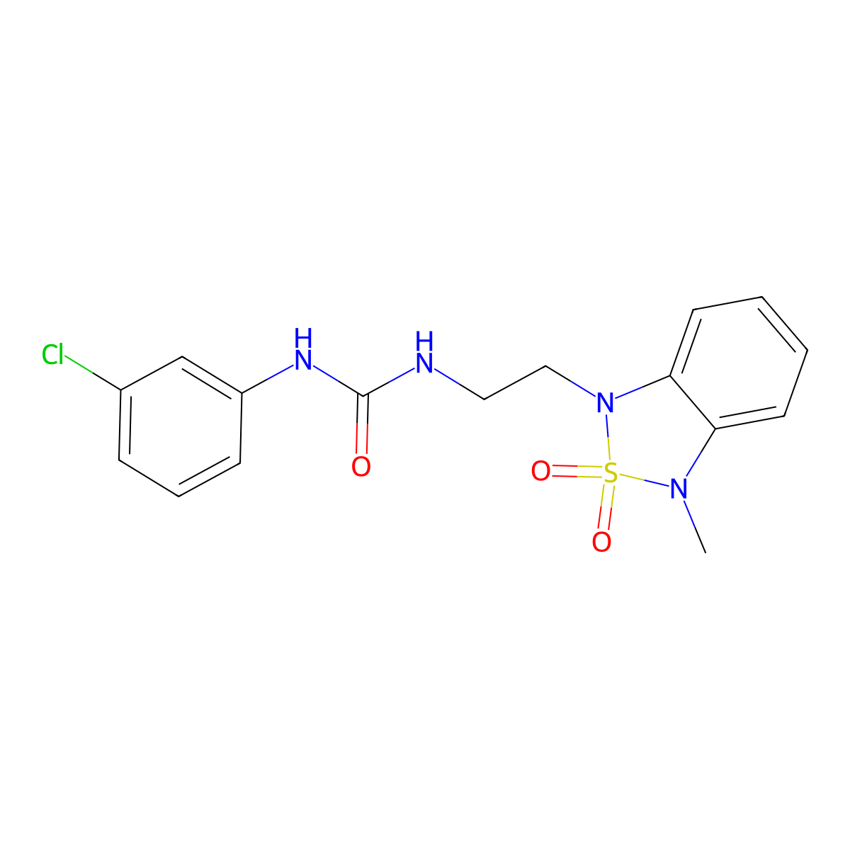 1-(3-chlorophenyl)-3-(2-(3-methyl-2,2-dioxidobenzo[c][1,2,5]thiadiazol-1(3H)-yl)ethyl)urea molecular structure, CAS 2034453-20-6
