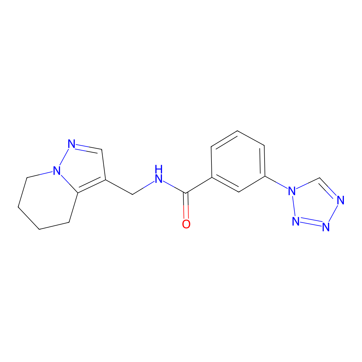 N-((4,5,6,7-tetrahydropyrazolo[1,5-a]pyridin-3-yl)methyl)-3-(1H-tetrazol-1-yl)benzamide molecular structure, CAS 2034453-65-9