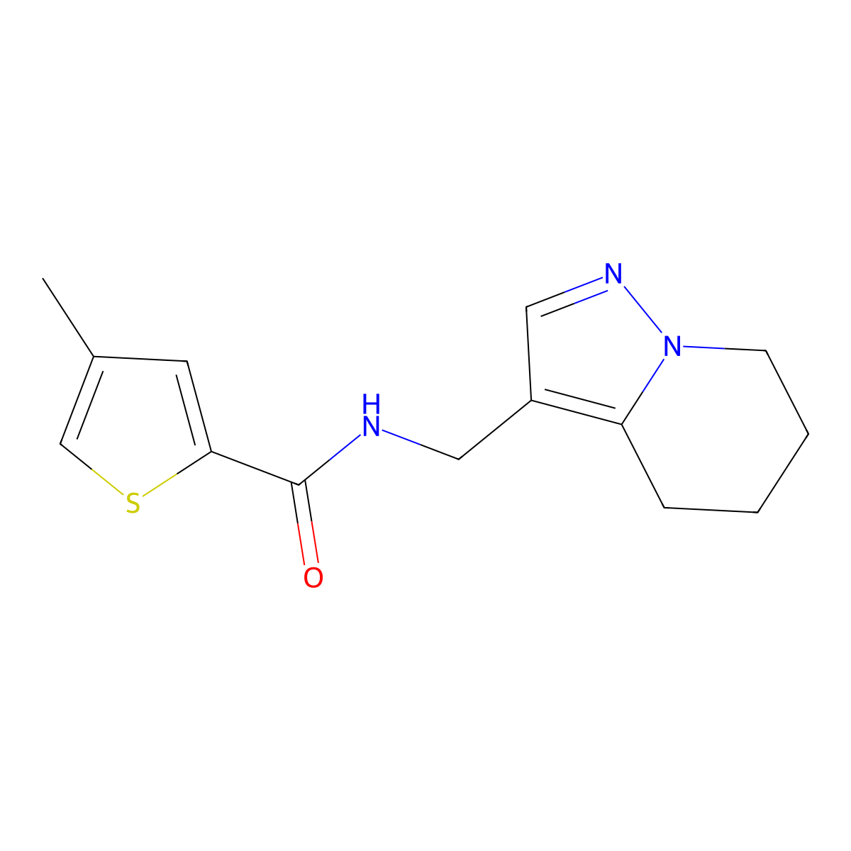 4-methyl-N-((4,5,6,7-tetrahydropyrazolo[1,5-a]pyridin-3-yl)methyl)thiophene-2-carboxamide molecular structure, CAS 2034453-75-1