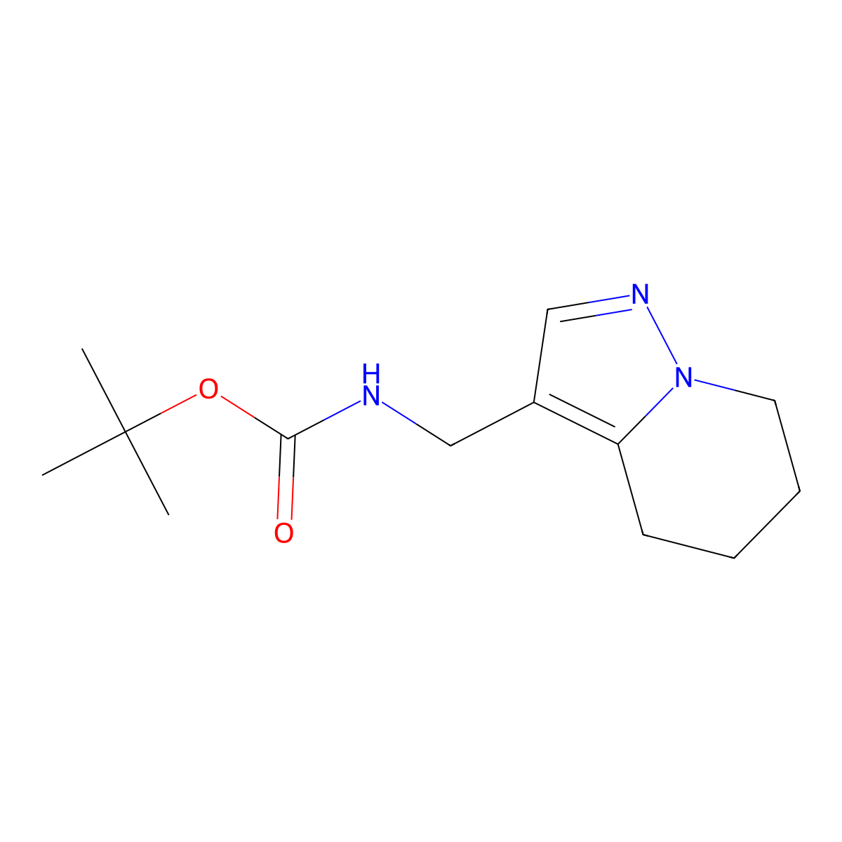 Tert-butyl ((4,5,6,7-tetrahydropyrazolo[1,5-a]pyridin-3-yl)methyl)carbamate molecular structure, CAS 2034453-93-3