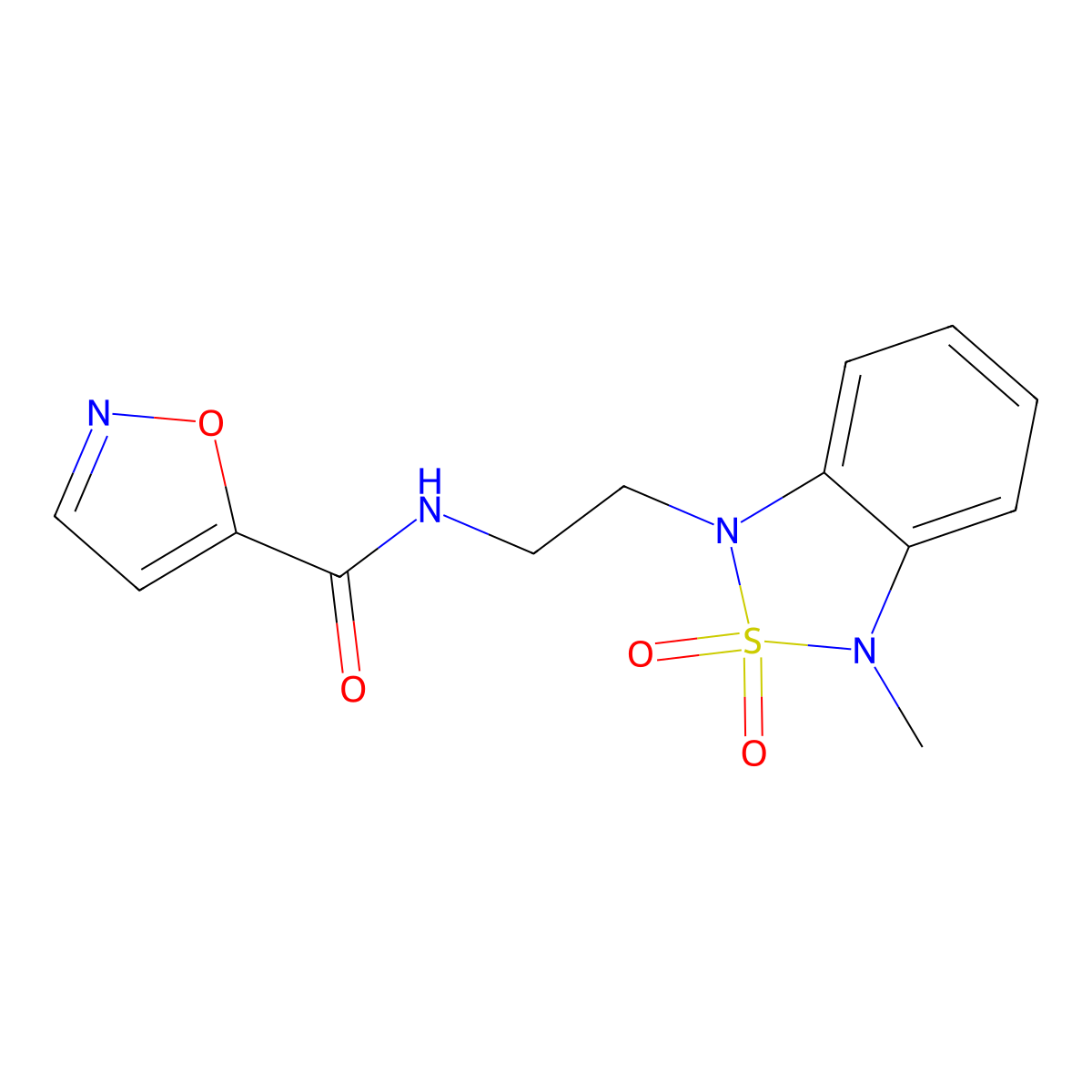 N-(2-(3-methyl-2,2-dioxidobenzo[c][1,2,5]thiadiazol-1(3H)-yl)ethyl)isoxazole-5-carboxamide molecular structure, CAS 2034453-97-7