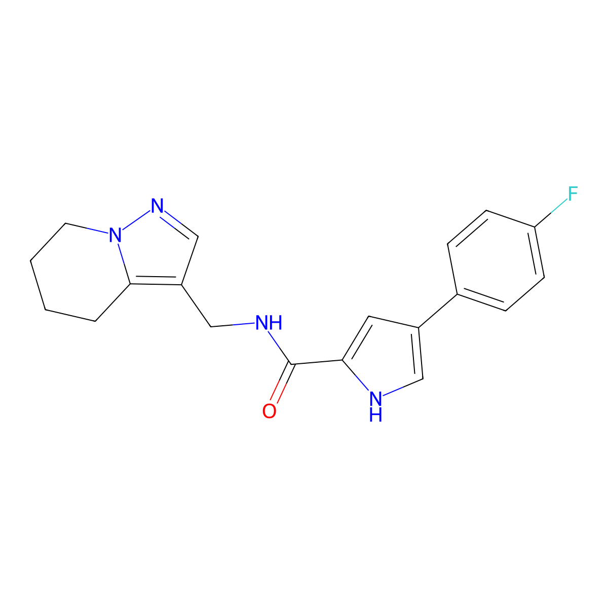 4-(4-fluorophenyl)-N-((4,5,6,7-tetrahydropyrazolo[1,5-a]pyridin-3-yl)methyl)-1H-pyrrole-2-carboxamide molecular structure, CAS 2034453-99-9