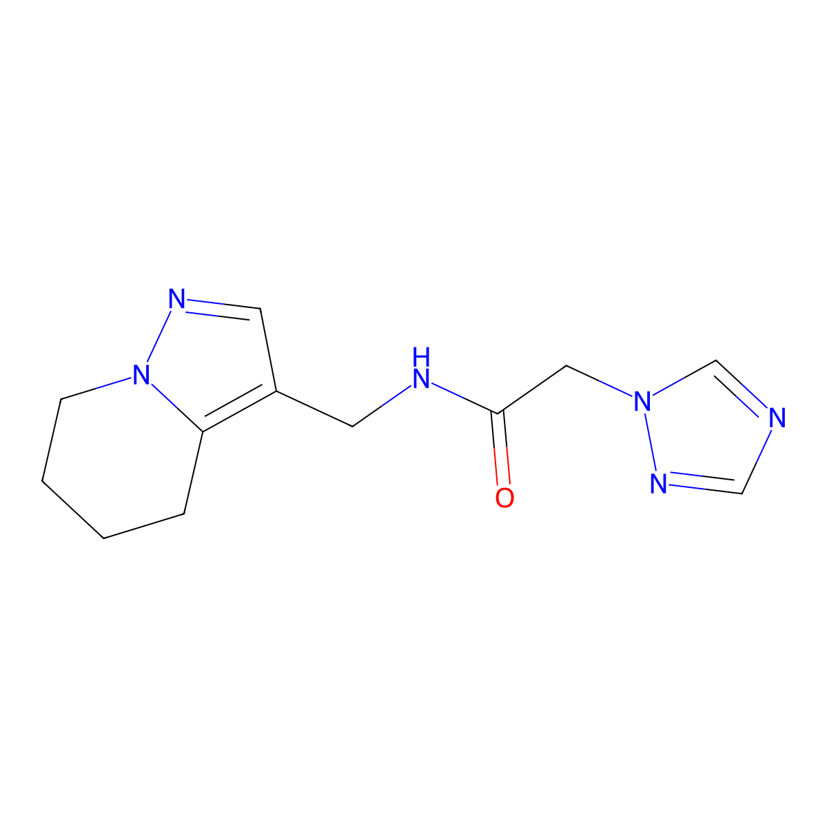 N-((4,5,6,7-tetrahydropyrazolo[1,5-a]pyridin-3-yl)methyl)-2-(1H-1,2,4-triazol-1-yl)acetamide molecular structure, CAS 2034454-04-9