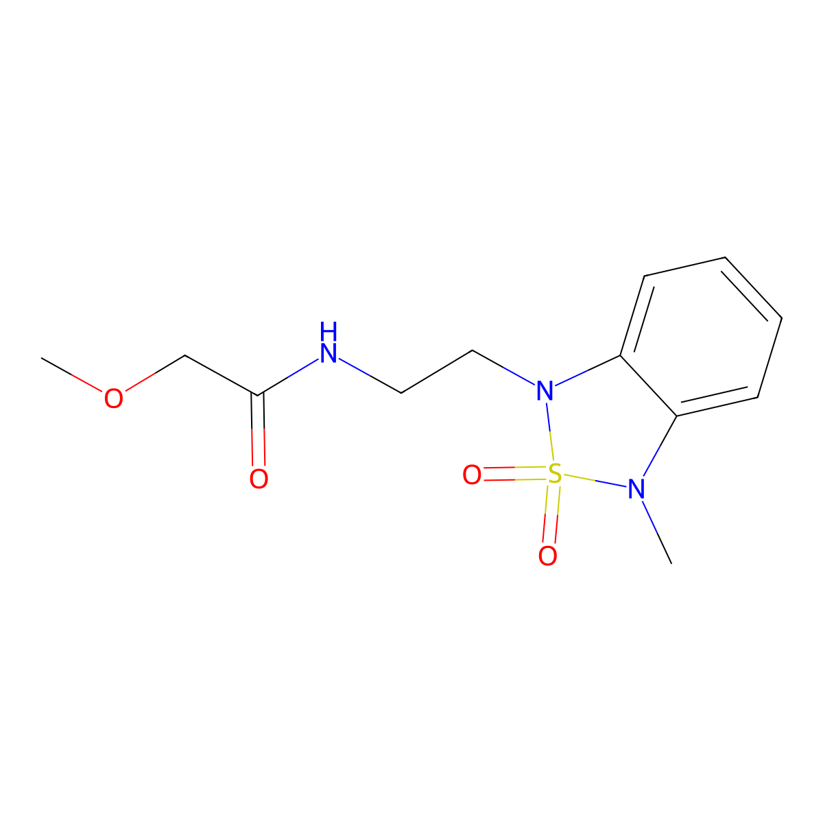 2-methoxy-N-(2-(3-methyl-2,2-dioxidobenzo[c][1,2,5]thiadiazol-1(3H)-yl)ethyl)acetamide molecular structure, CAS 2034454-15-2