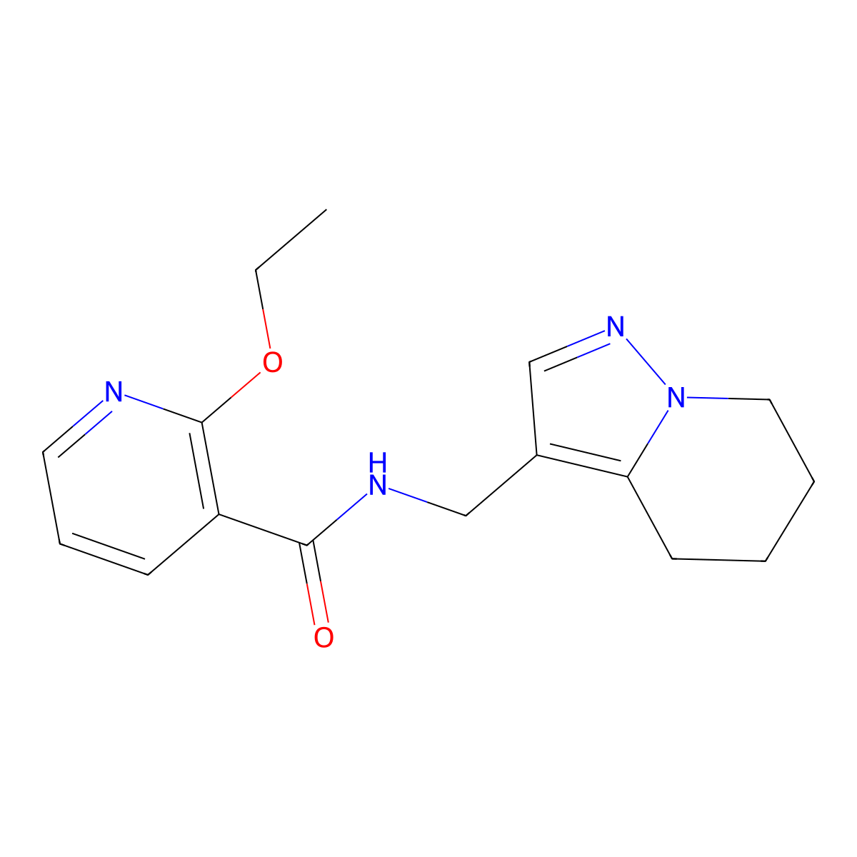 2-ethoxy-N-((4,5,6,7-tetrahydropyrazolo[1,5-a]pyridin-3-yl)methyl)nicotinamide molecular structure, CAS 2034454-17-4