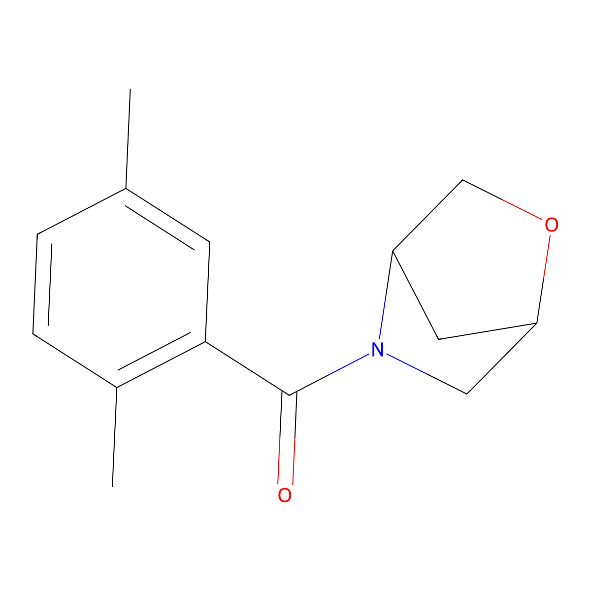 2-Oxa-5-azabicyclo[2.2.1]heptan-5-yl(2,5-dimethylphenyl)methanone molecular structure, CAS 2034454-18-5