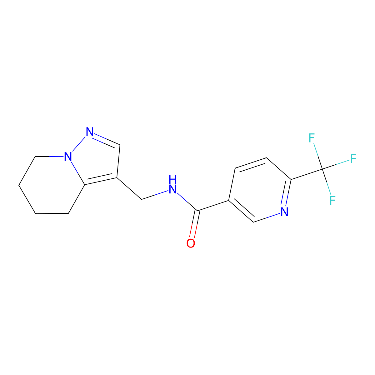 N-((4,5,6,7-tetrahydropyrazolo[1,5-a]pyridin-3-yl)methyl)-6-(trifluoromethyl)nicotinamide molecular structure, CAS 2034454-27-6