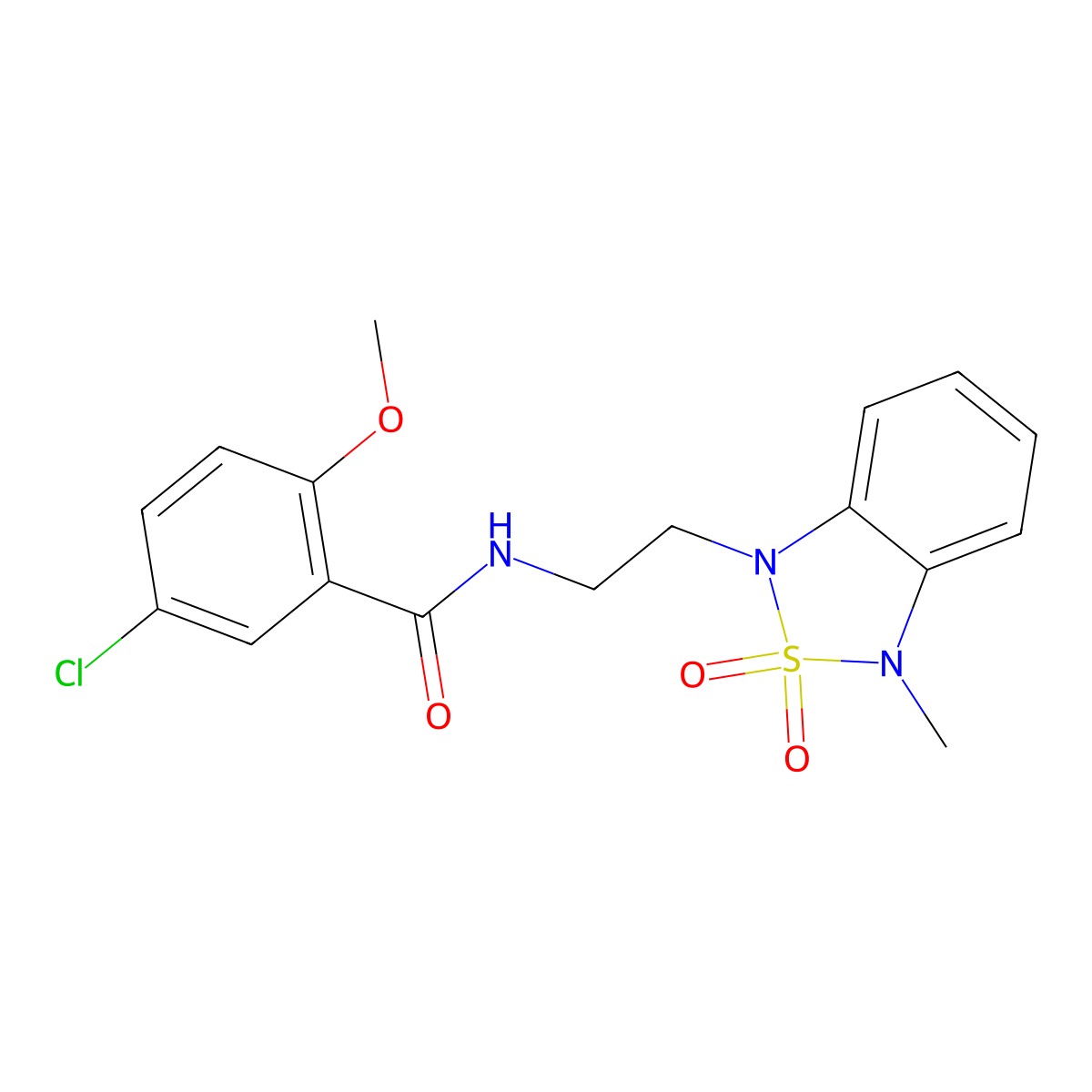 5-chloro-2-methoxy-N-(2-(3-methyl-2,2-dioxidobenzo[c][1,2,5]thiadiazol-1(3H)-yl)ethyl)benzamide molecular structure, CAS 2034454-34-5