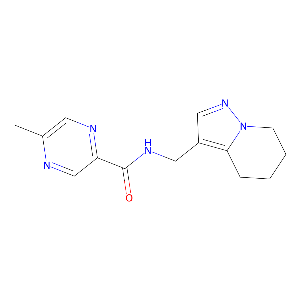 5-methyl-N-((4,5,6,7-tetrahydropyrazolo[1,5-a]pyridin-3-yl)methyl)pyrazine-2-carboxamide molecular structure, CAS 2034454-48-1