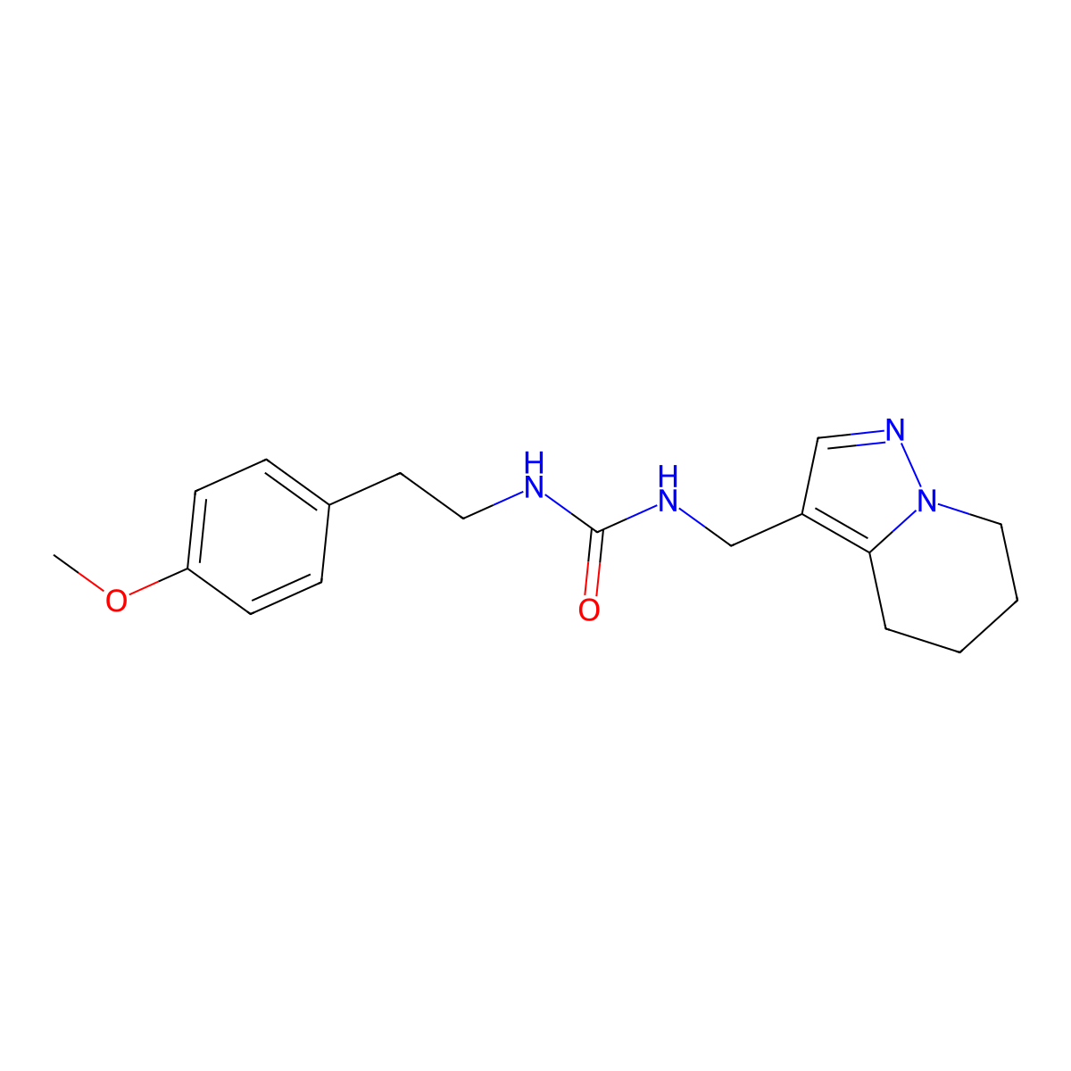 1-(4-Methoxyphenethyl)-3-((4,5,6,7-tetrahydropyrazolo[1,5-a]pyridin-3-yl)methyl)urea molecular structure, CAS 2034454-60-7