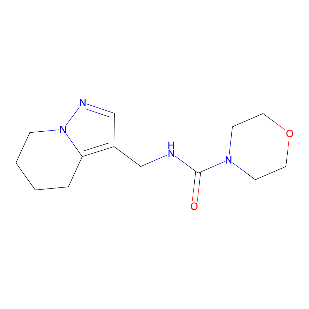 N-((4,5,6,7-tetrahydropyrazolo[1,5-a]pyridin-3-yl)methyl)morpholine-4-carboxamide molecular structure, CAS 2034454-70-9