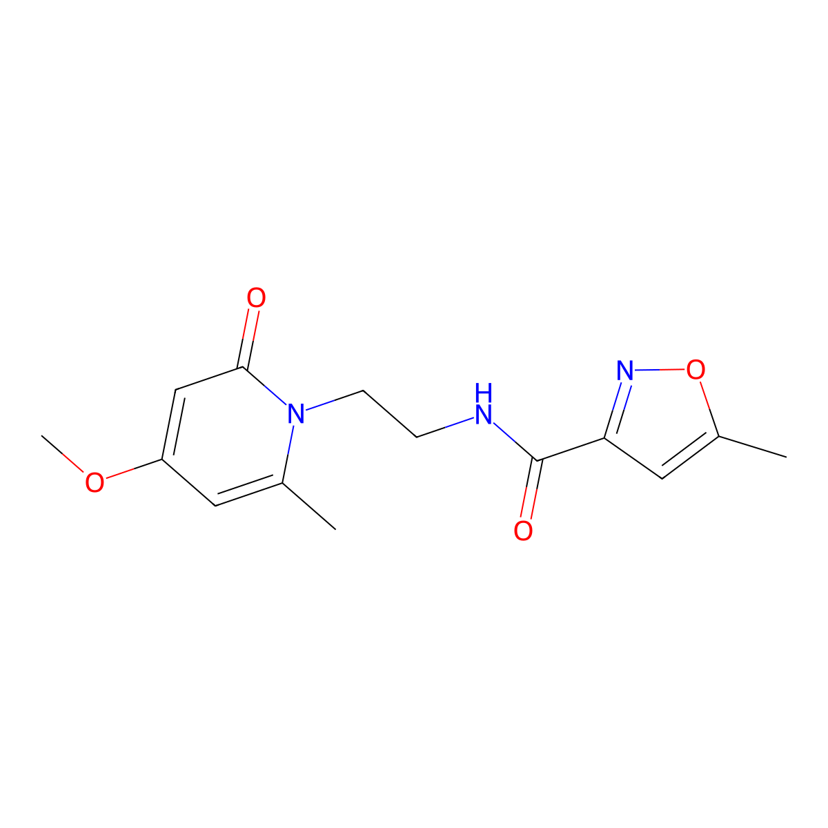 N-(2-(4-methoxy-6-methyl-2-oxopyridin-1(2H)-yl)ethyl)-5-methylisoxazole-3-carboxamide molecular structure, CAS 2034454-76-5