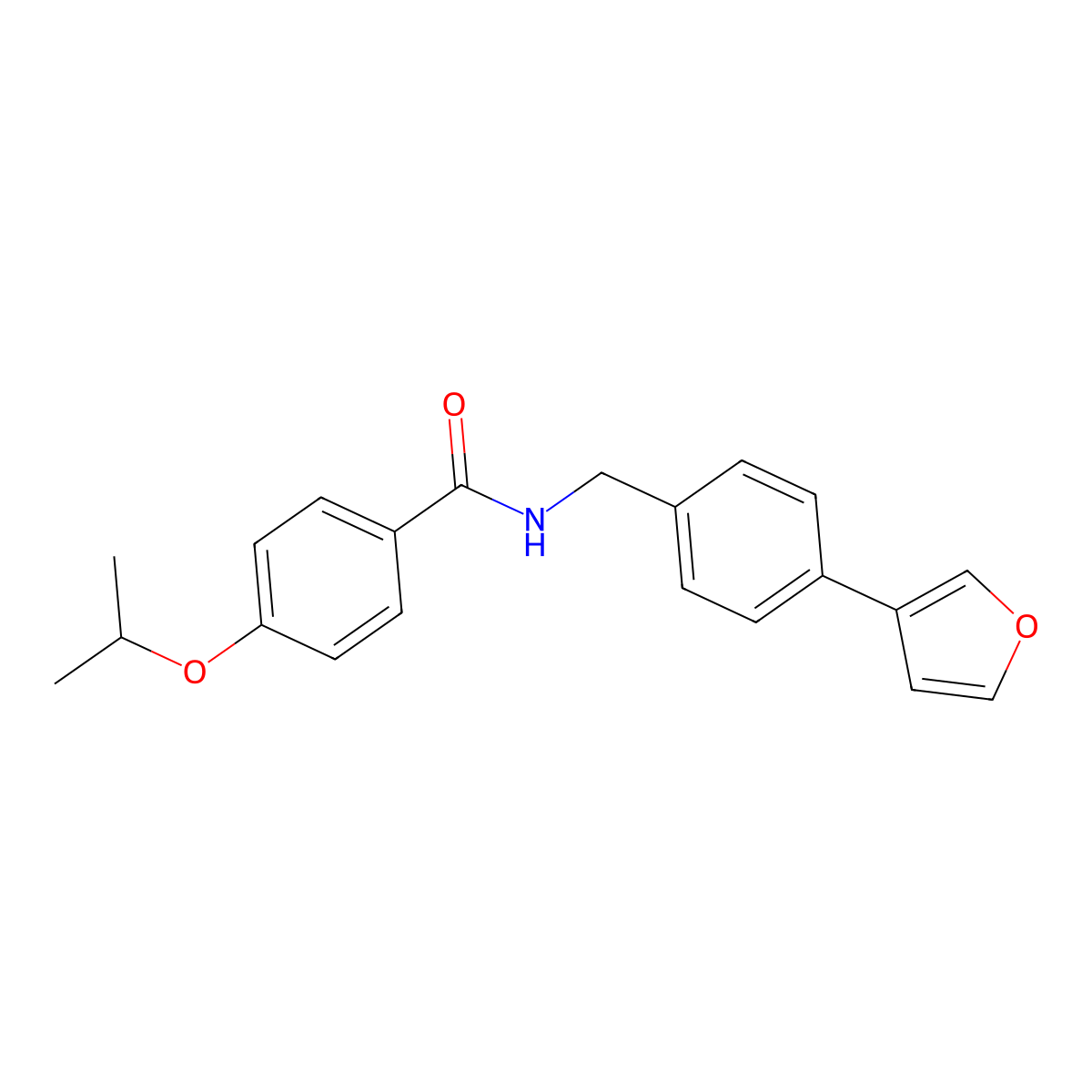 N-(4-(furan-3-yl)benzyl)-4-isopropoxybenzamide molecular structure, CAS 2034454-86-7