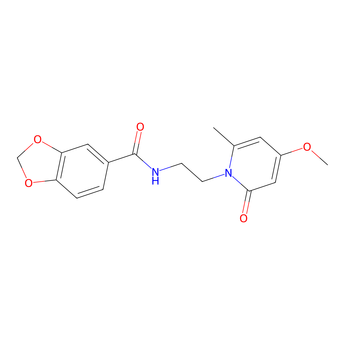N-(2-(4-methoxy-6-methyl-2-oxopyridin-1(2H)-yl)ethyl)benzo[d][1,3]dioxole-5-carboxamide molecular structure, CAS 2034454-91-4