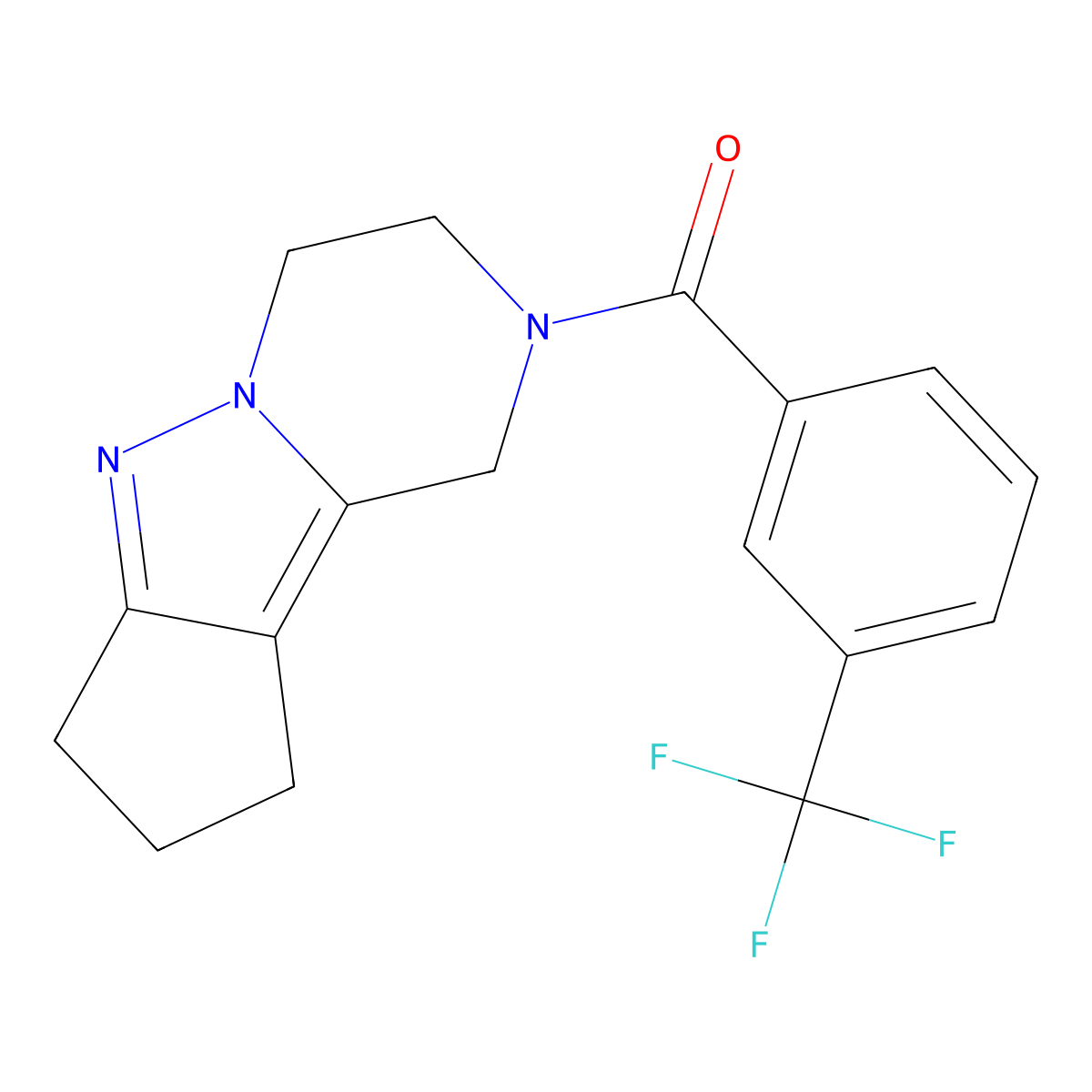 11-[3-(Trifluoromethyl)benzoyl]-7,8,11-triazatricyclo[6.4.0.0^{2,6}]dodeca-1,6-diene molecular structure, CAS 2034455-06-4