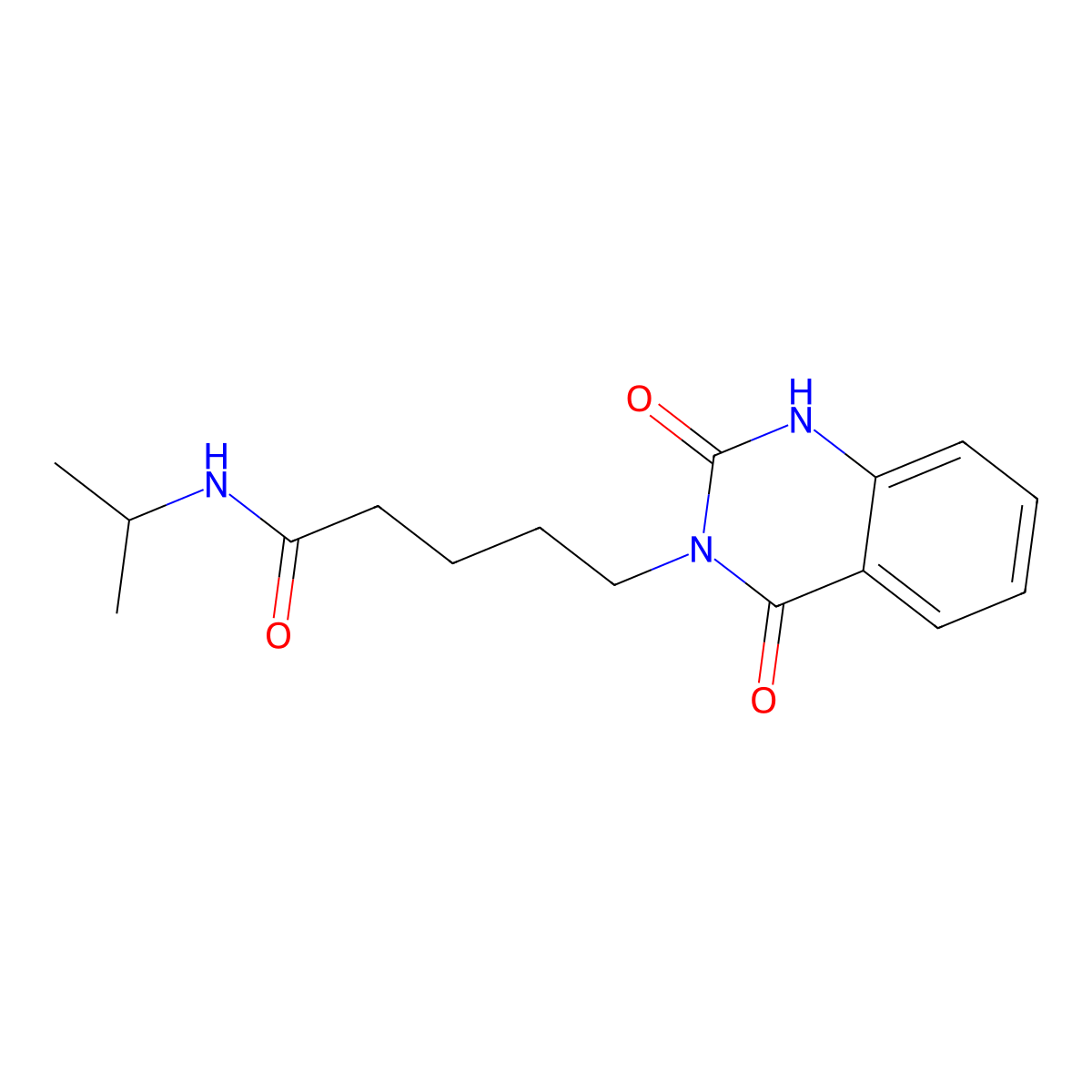 5-(2,4-dioxo-1,2-dihydroquinazolin-3(4H)-yl)-N-isopropylpentanamide molecular structure, CAS 2034455-18-8