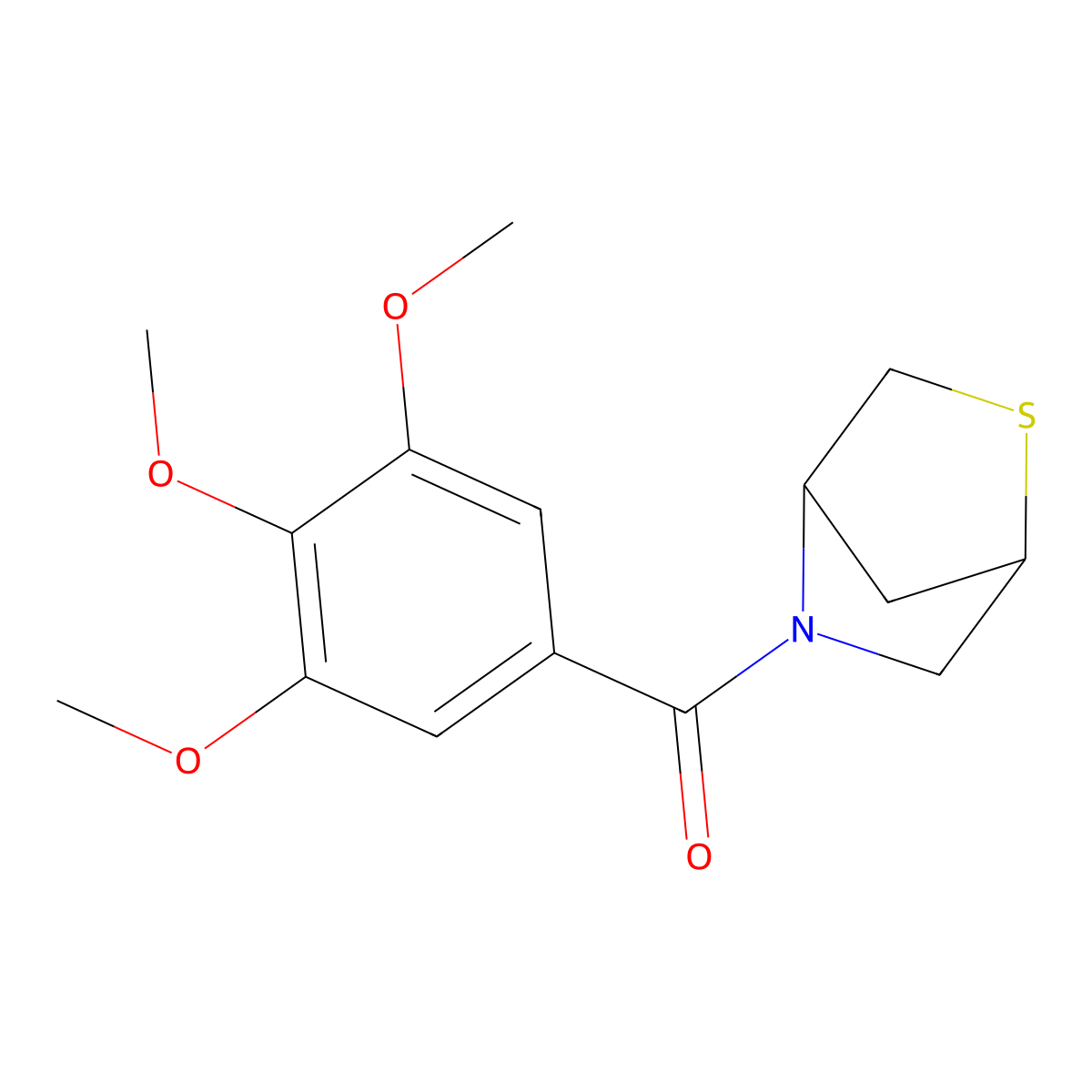 2-Thia-5-azabicyclo[2.2.1]heptan-5-yl(3,4,5-trimethoxyphenyl)methanone molecular structure, CAS 2034455-28-0