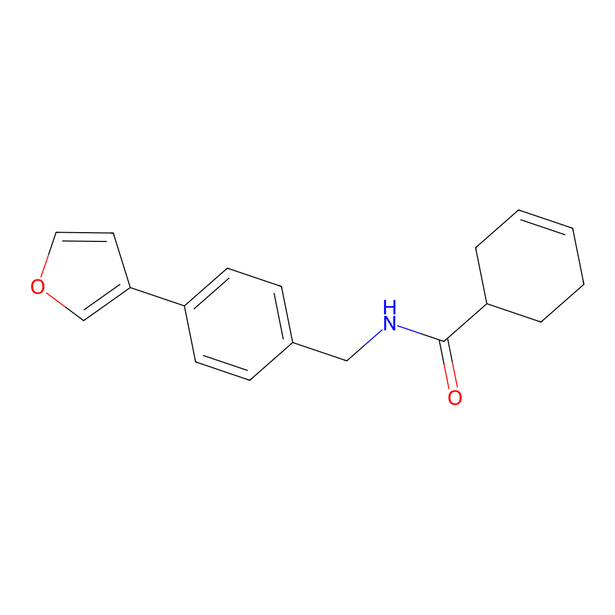 N-{[4-(furan-3-yl)phenyl]methyl}cyclohex-3-ene-1-carboxamide molecular structure, CAS 2034455-48-4
