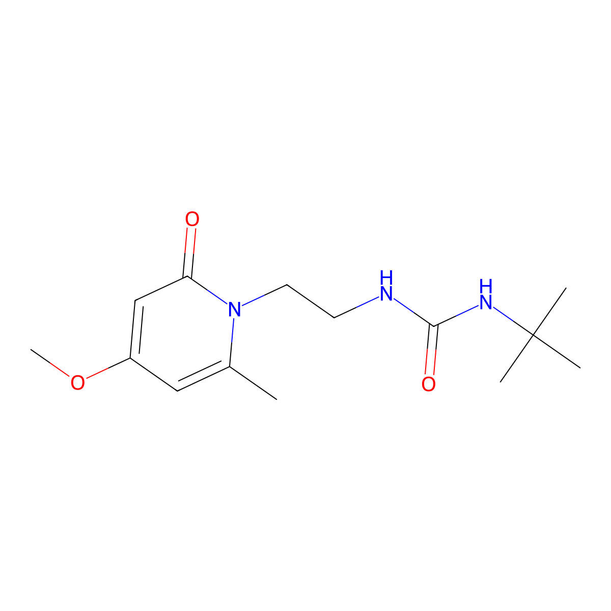 1-(tert-butyl)-3-(2-(4-methoxy-6-methyl-2-oxopyridin-1(2H)-yl)ethyl)urea molecular structure, CAS 2034455-91-7