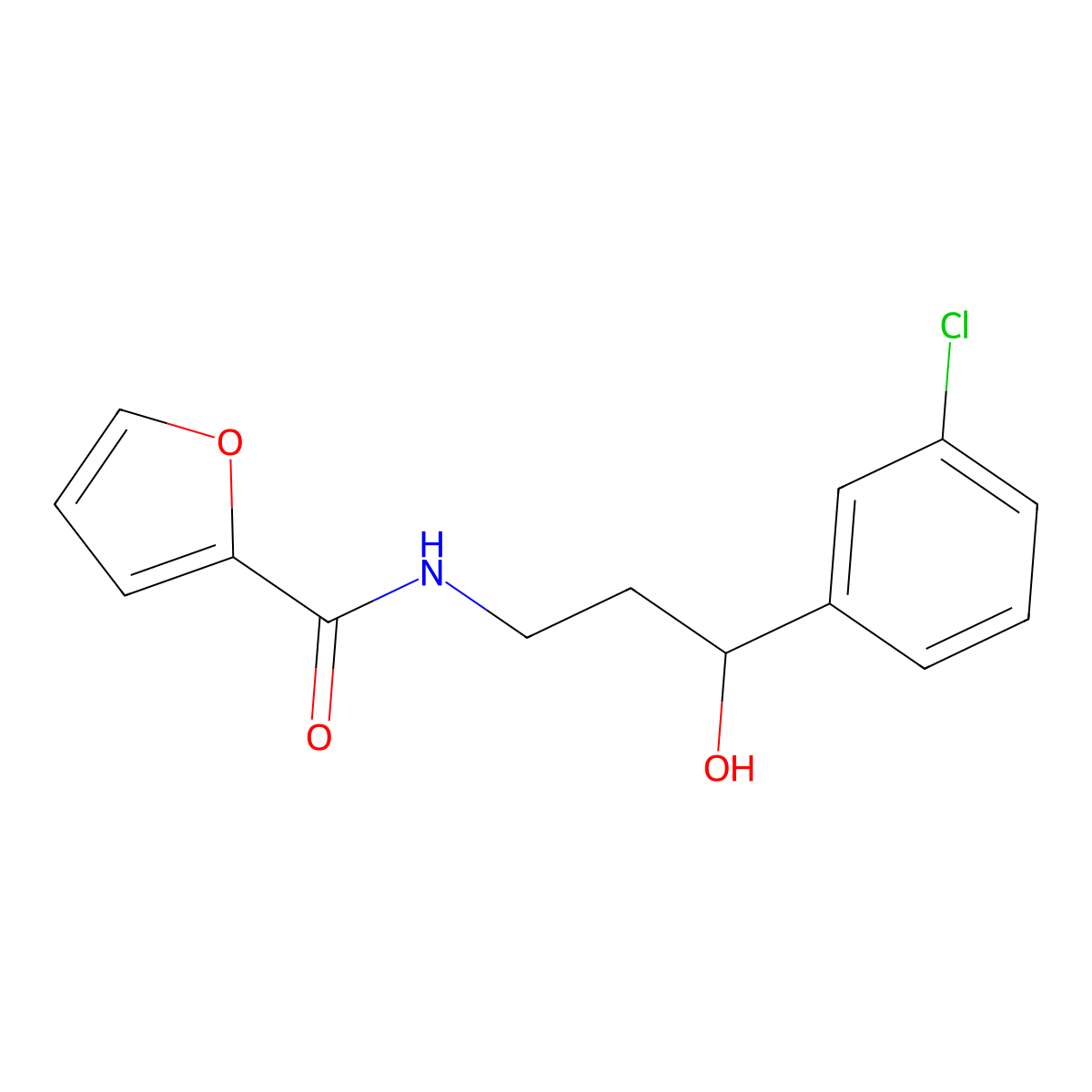 N-[3-(3-chlorophenyl)-3-hydroxypropyl]furan-2-carboxamide molecular structure, CAS 2034456-18-1