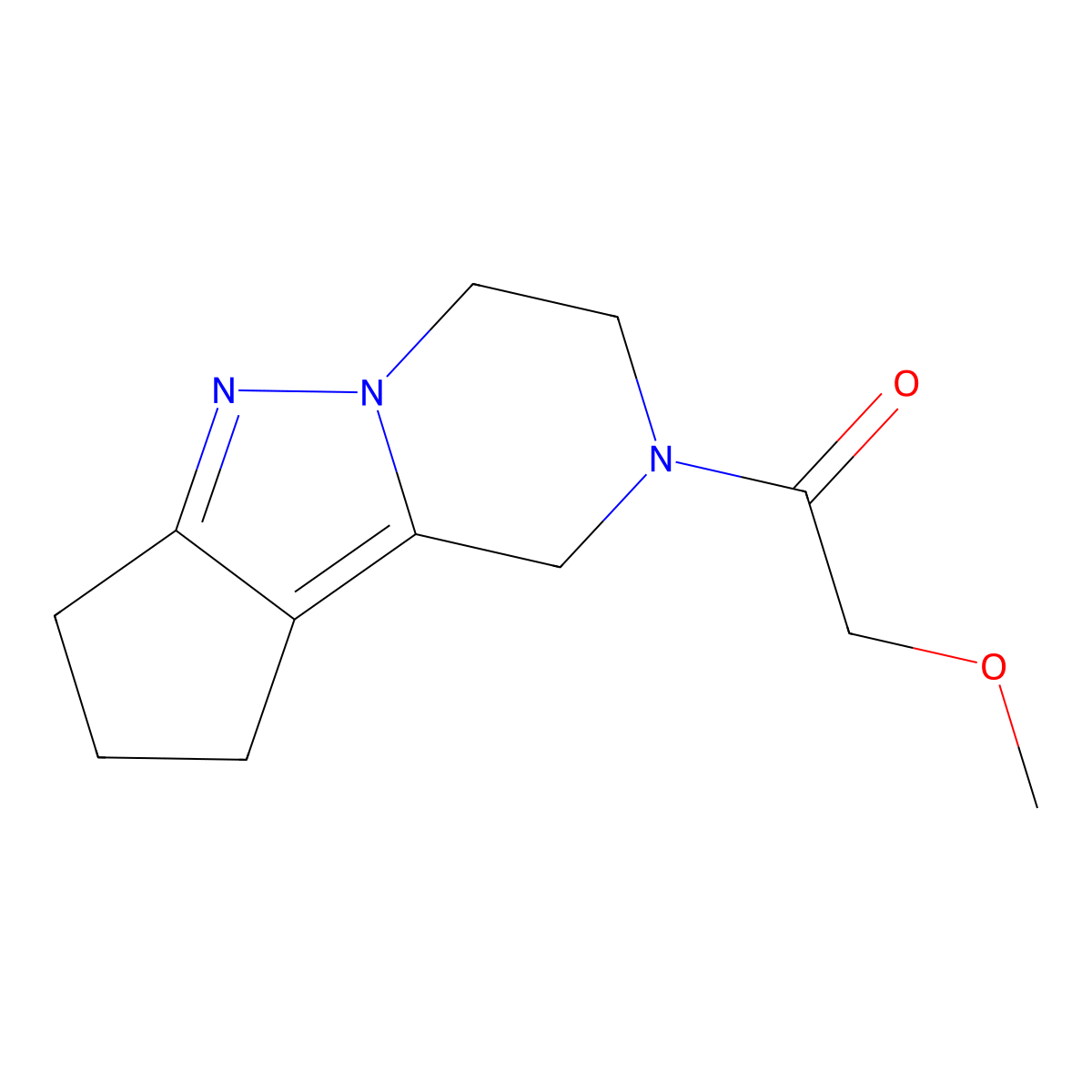 2-Methoxy-1-{7,8,11-triazatricyclo[6.4.0.0^{2,6}]dodeca-1,6-dien-11-yl}ethan-1-one molecular structure, CAS 2034456-27-2