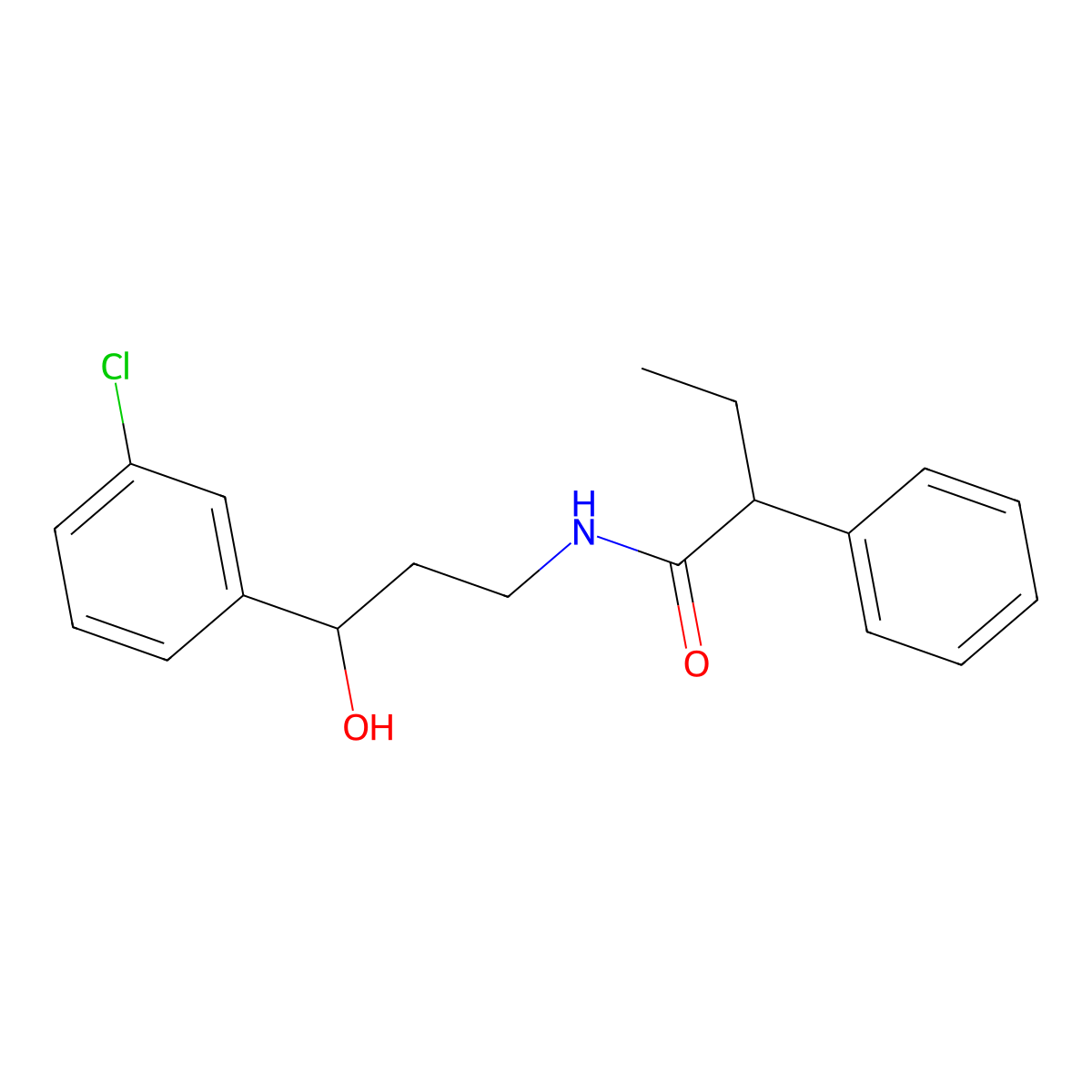 N-[3-(3-chlorophenyl)-3-hydroxypropyl]-2-phenylbutanamide molecular structure, CAS 2034456-29-4