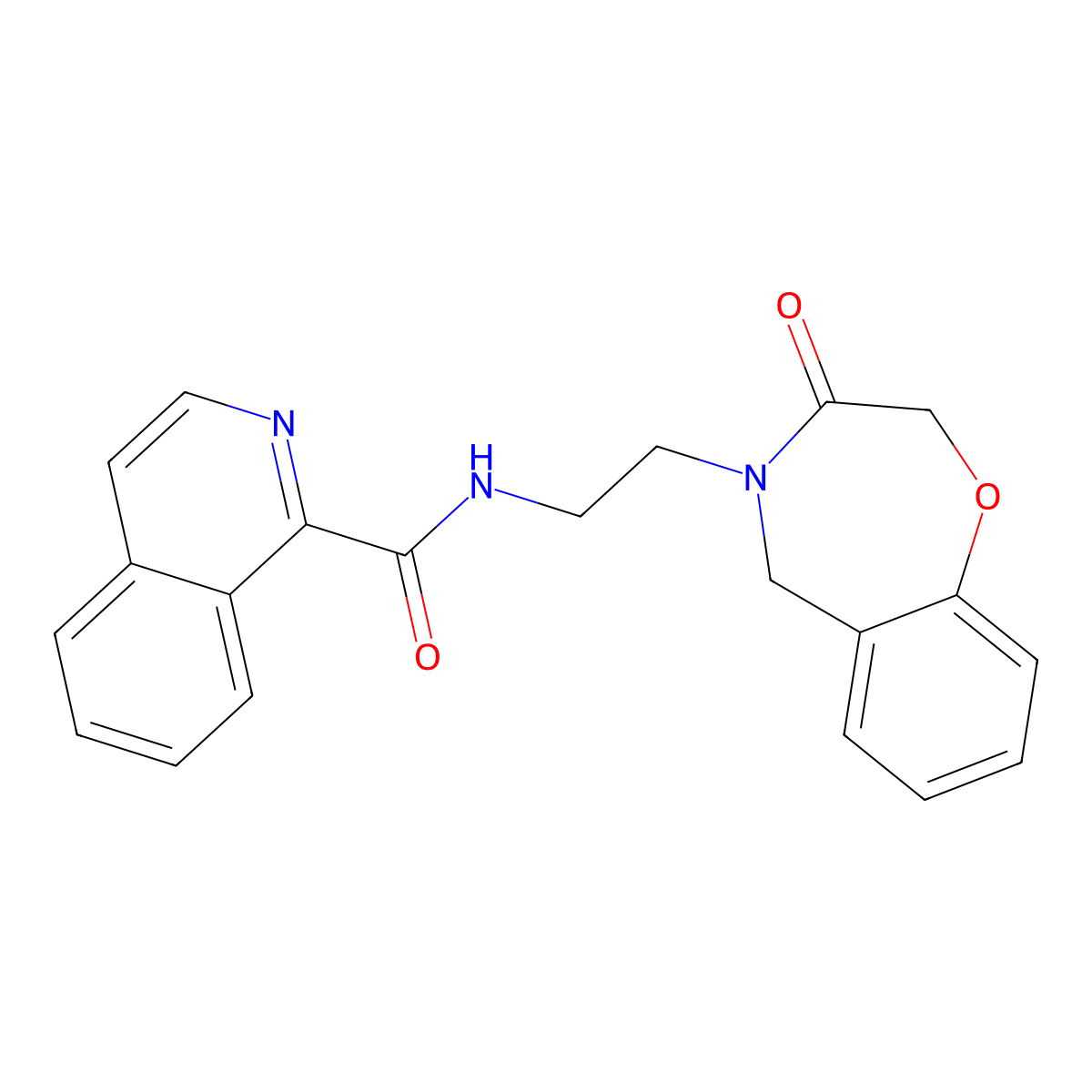 N-(2-(3-oxo-2,3-dihydrobenzo[f][1,4]oxazepin-4(5H)-yl)ethyl)isoquinoline-1-carboxamide molecular structure, CAS 2034456-37-4