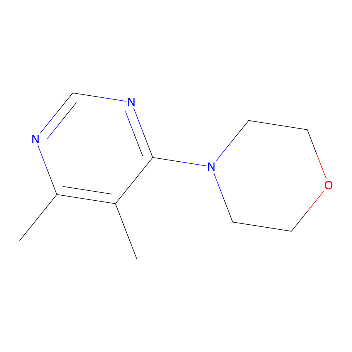 4-(5,6-Dimethylpyrimidin-4-yl)morpholine molecular structure, CAS 2034456-39-6