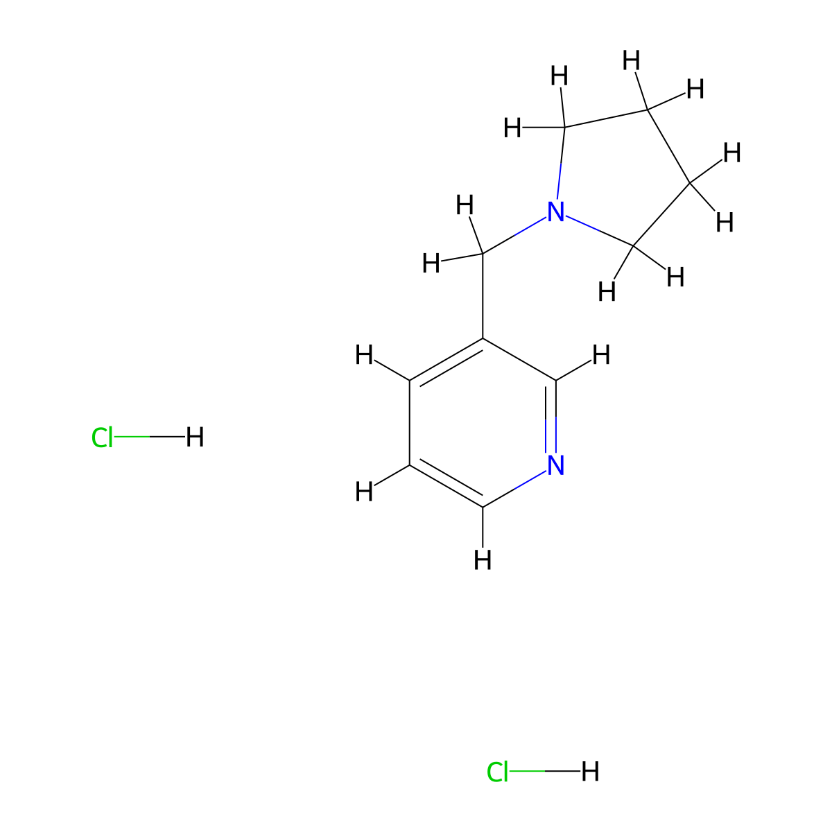 3-(Pyrrolidin-1-ylmethyl)pyridine dihydrochloride molecular structure, CAS 2034456-53-4