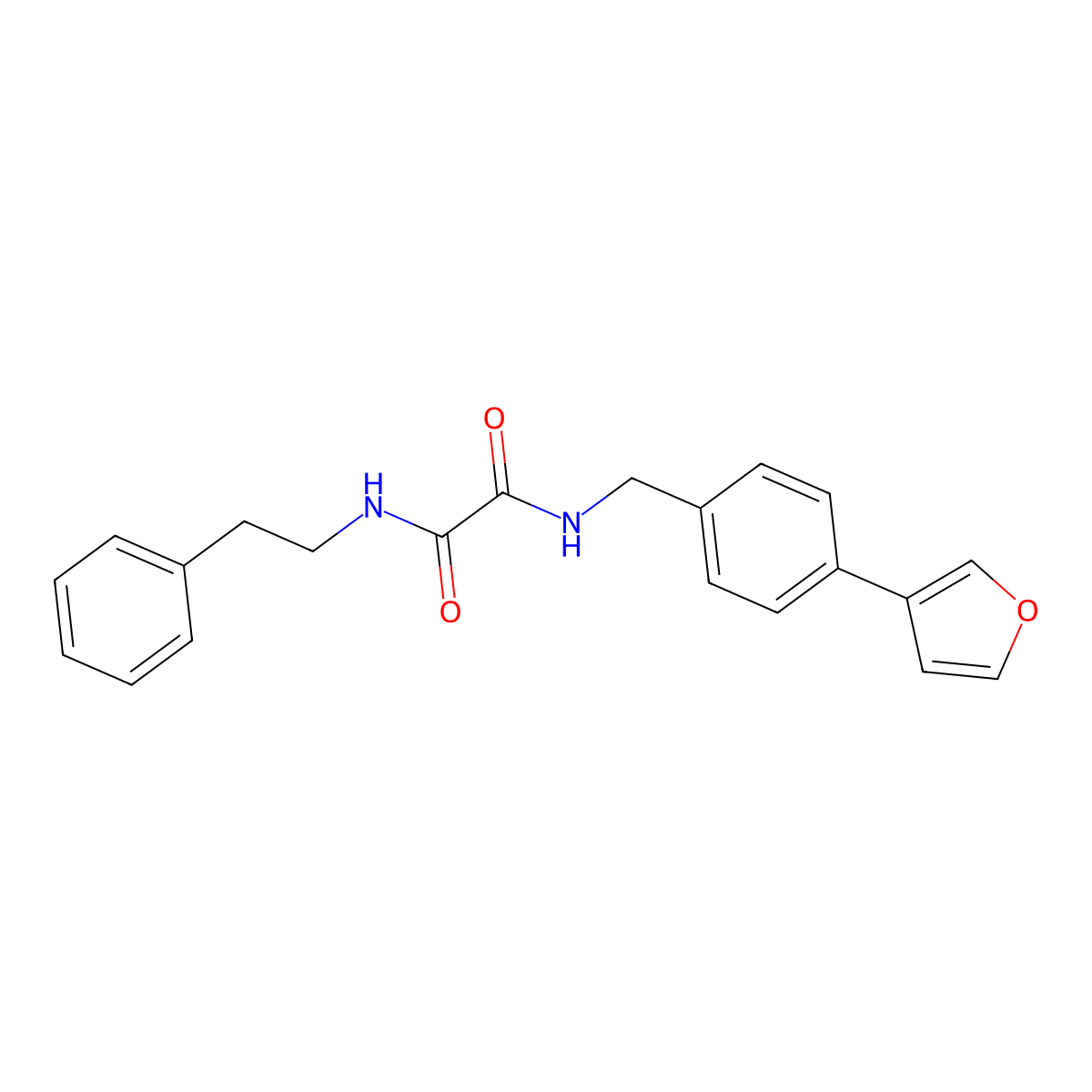 N-{[4-(furan-3-yl)phenyl]methyl}-N'-(2-phenylethyl)ethanediamide molecular structure, CAS 2034456-93-2