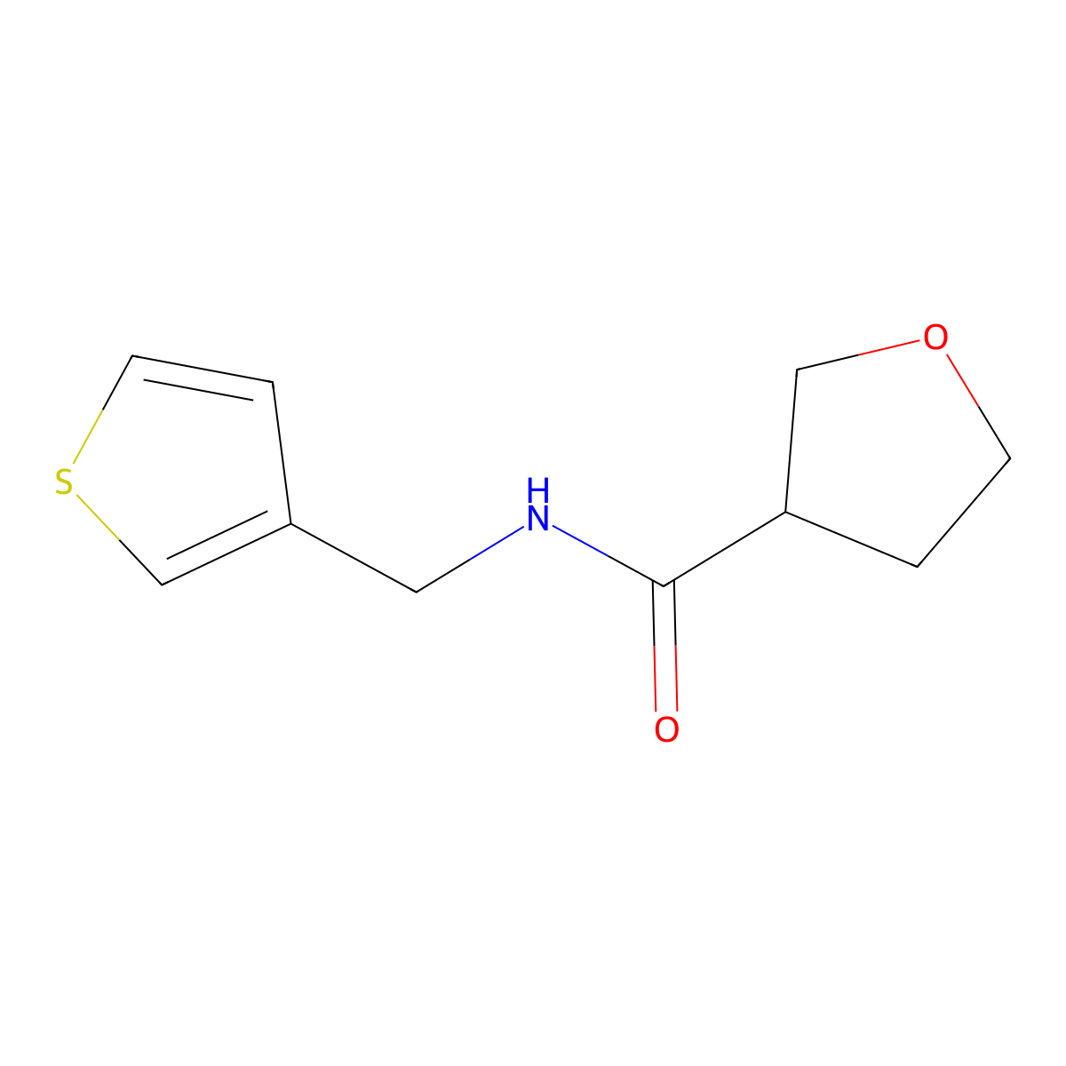 N-(thiophen-3-ylmethyl)tetrahydrofuran-3-carboxamide molecular structure, CAS 2034457-06-0