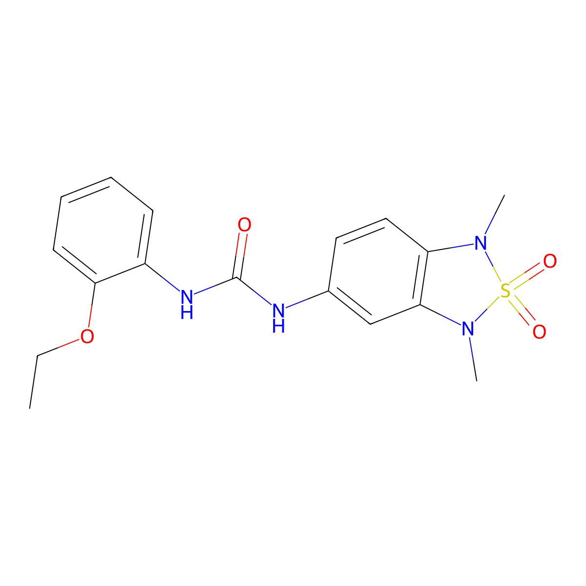 1-(1,3-Dimethyl-2,2-dioxido-1,3-dihydrobenzo[c][1,2,5]thiadiazol-5-yl)-3-(2-ethoxyphenyl)urea molecular structure, CAS 2034457-16-2