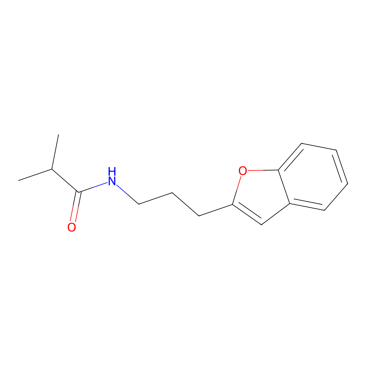 N-(3-(benzofuran-2-yl)propyl)isobutyramide molecular structure, CAS 2034457-27-5