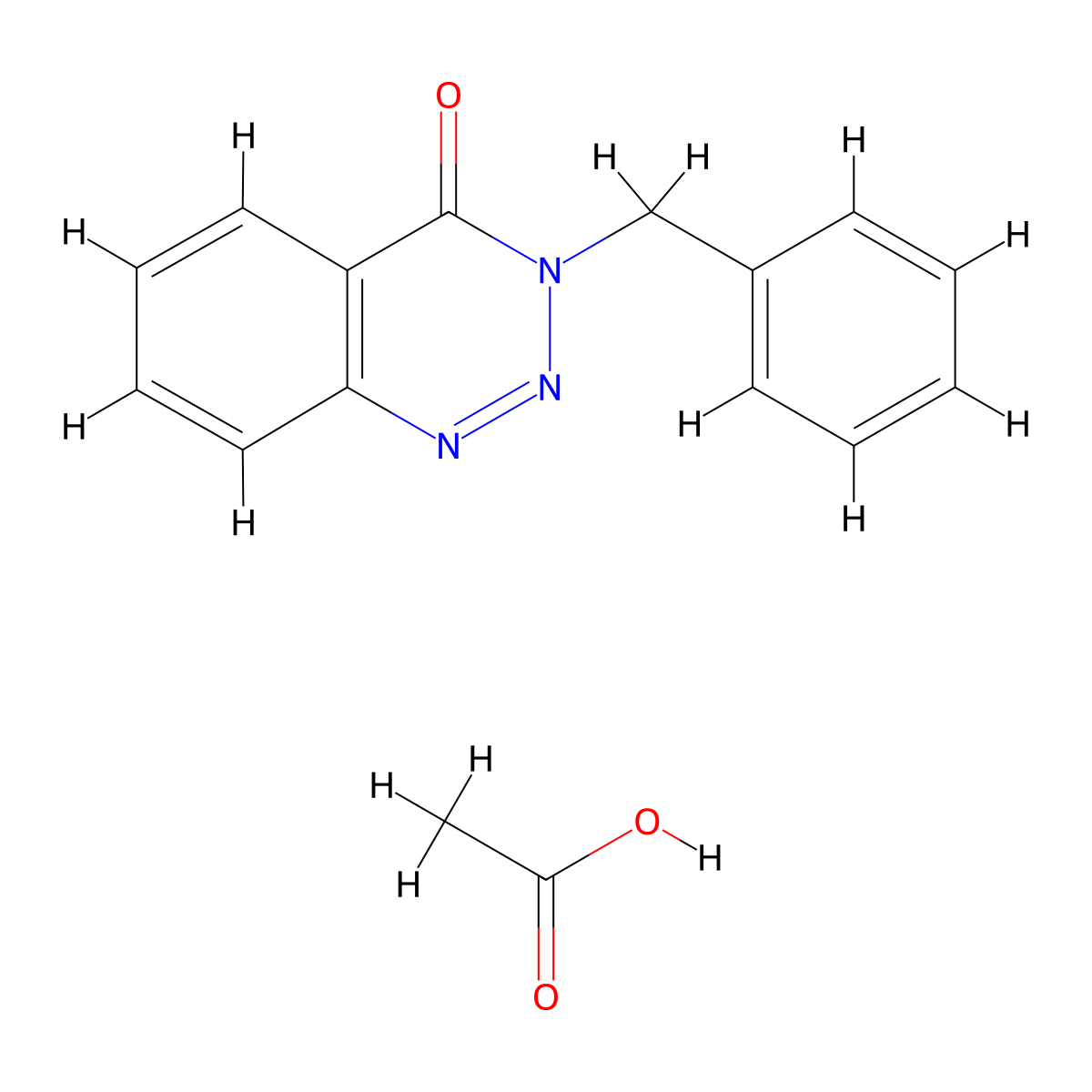 3-benzylbenzo[d][1,2,3]triazin-4(3H)-one acetate molecular structure, CAS 2034457-41-3