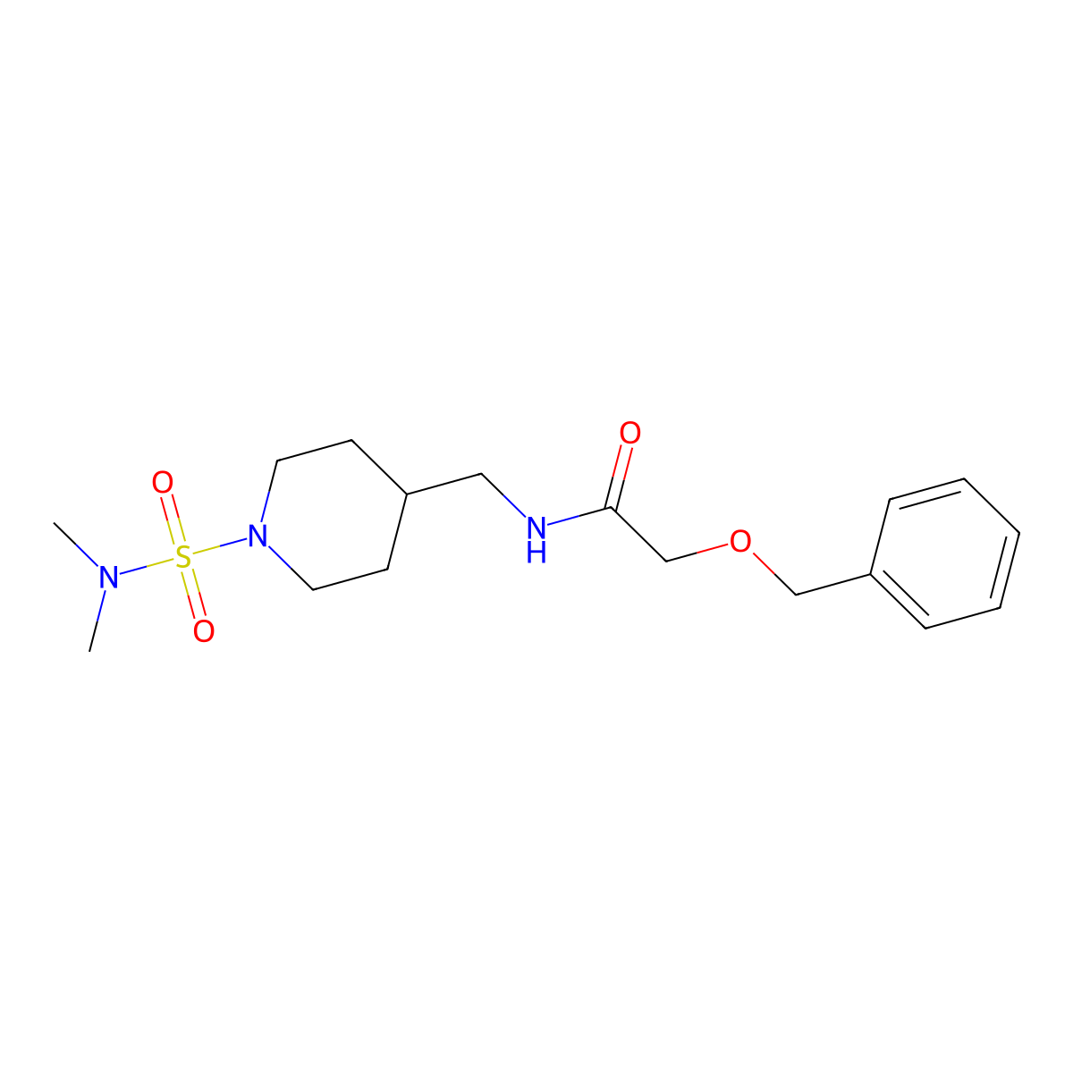 2-(benzyloxy)-N-{[1-(dimethylsulfamoyl)piperidin-4-yl]methyl}acetamide molecular structure, CAS 2034457-99-1