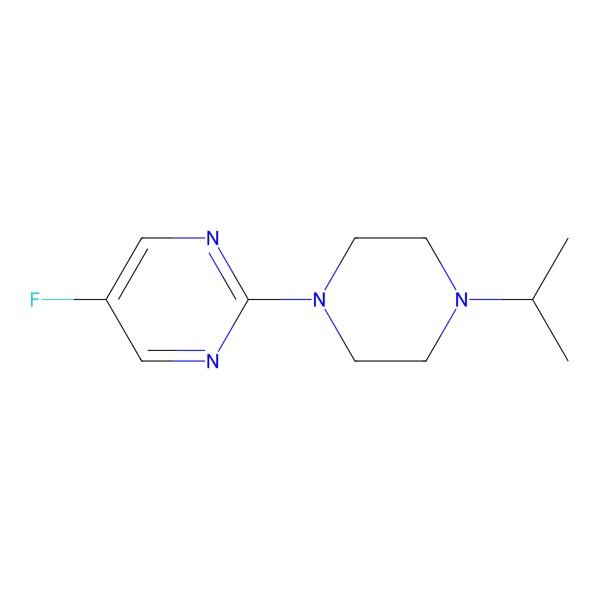 5-Fluoro-2-(4-isopropylpiperazin-1-yl)pyrimidine molecular structure, CAS 2034458-11-0