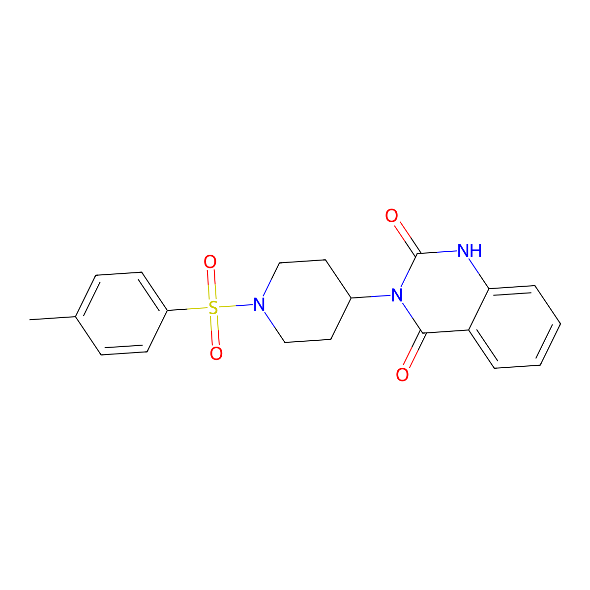 3-[1-(4-Methylbenzenesulfonyl)piperidin-4-yl]-1,2,3,4-tetrahydroquinazoline-2,4-dione molecular structure, CAS 2034459-13-5