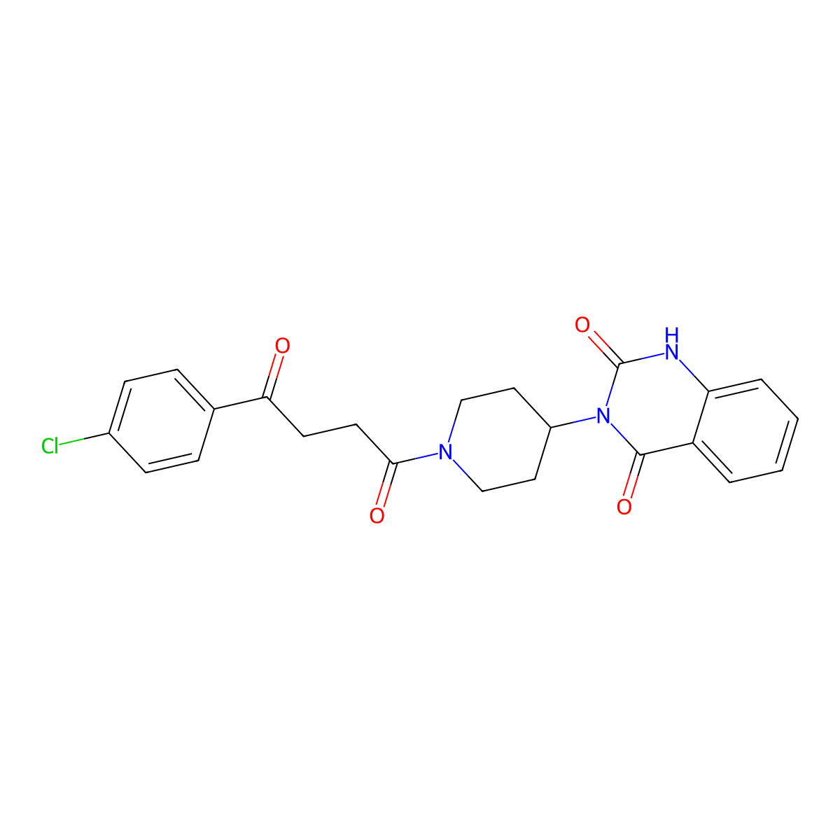 3-(1-(4-(4-chlorophenyl)-4-oxobutanoyl)piperidin-4-yl)quinazoline-2,4(1H,3H)-dione molecular structure, CAS 2034459-23-7